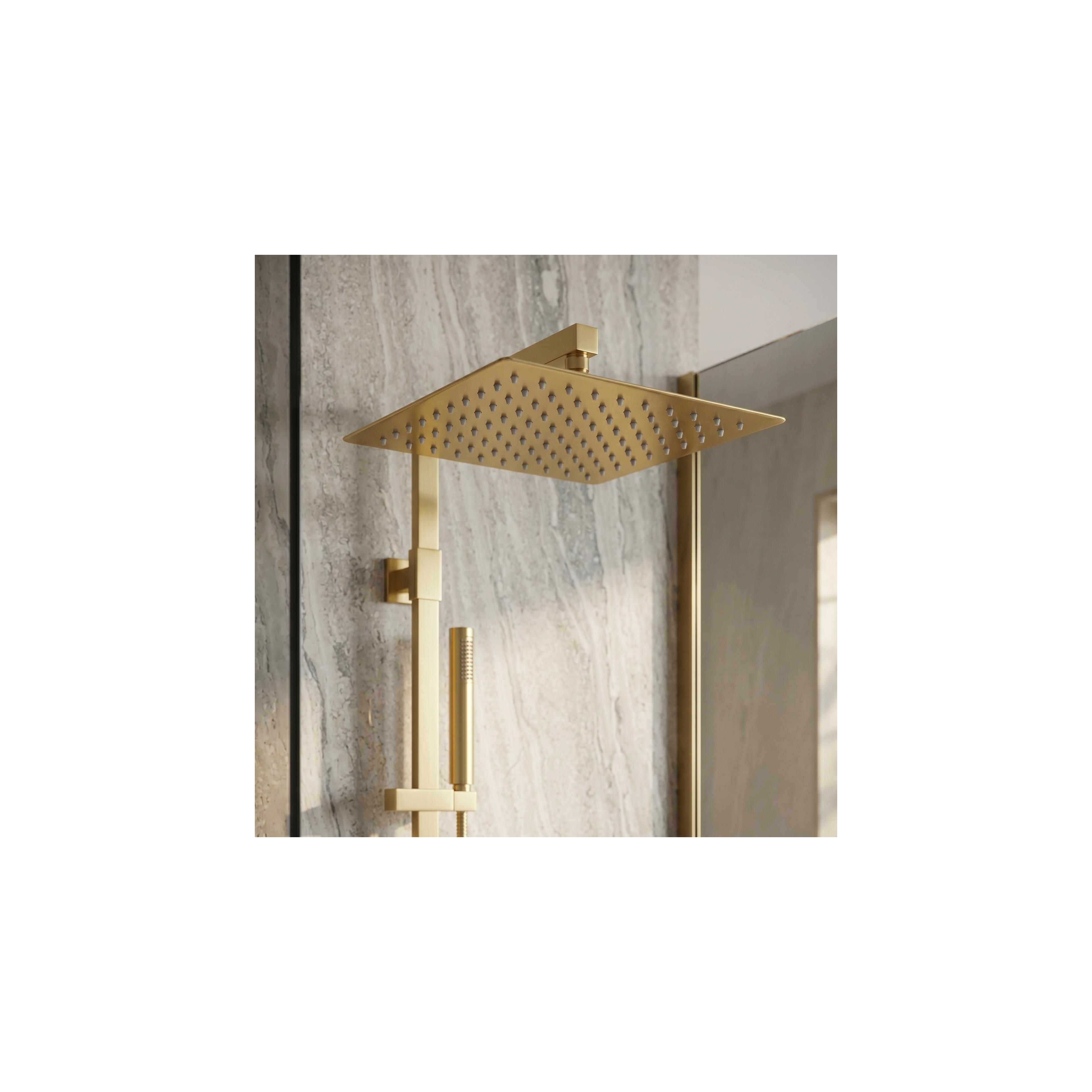 Fyrkantigt takduschhuvud REA JS-P015BG 30cm Brush Gold