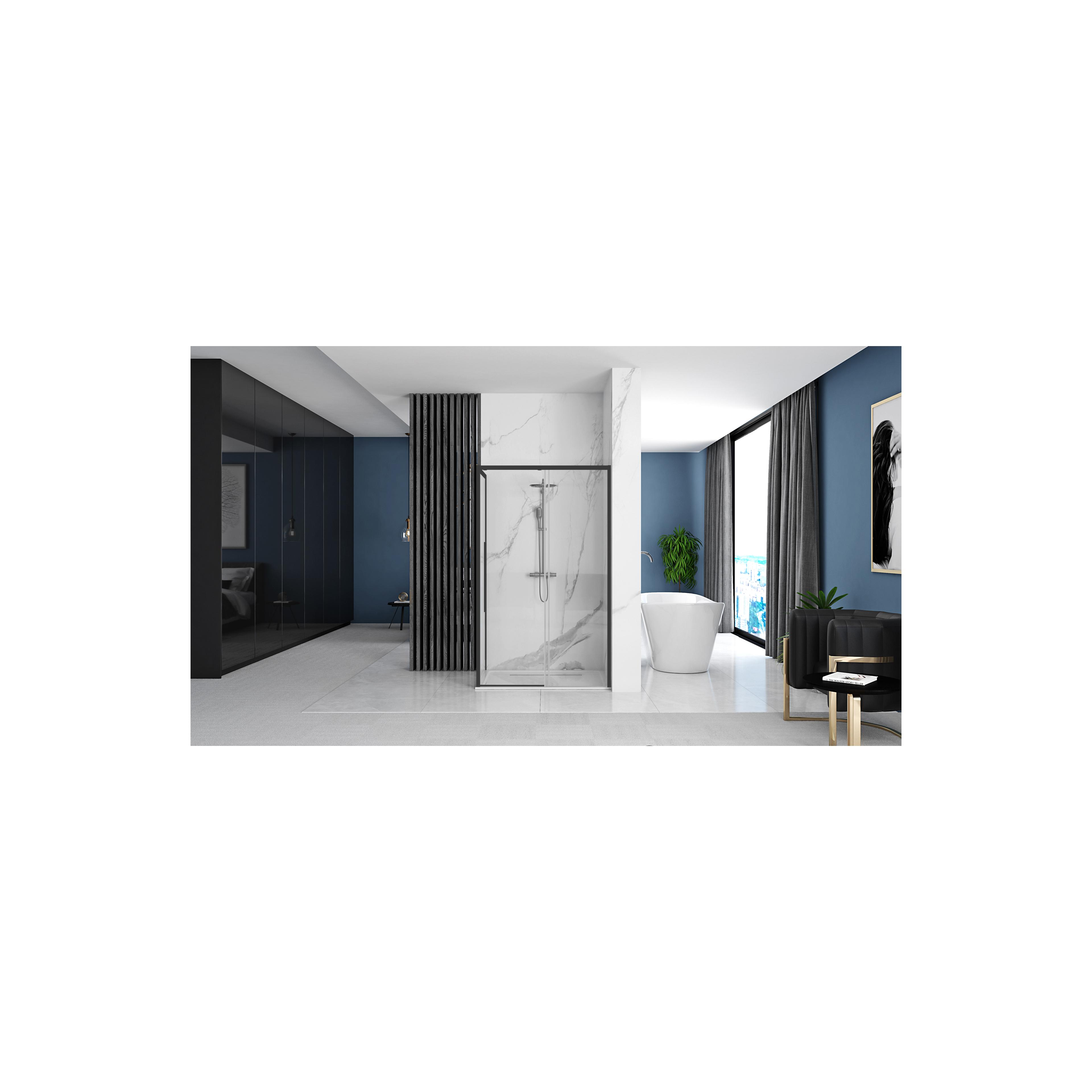 Shower enclosure SOLAR BLACK MAT 120x90