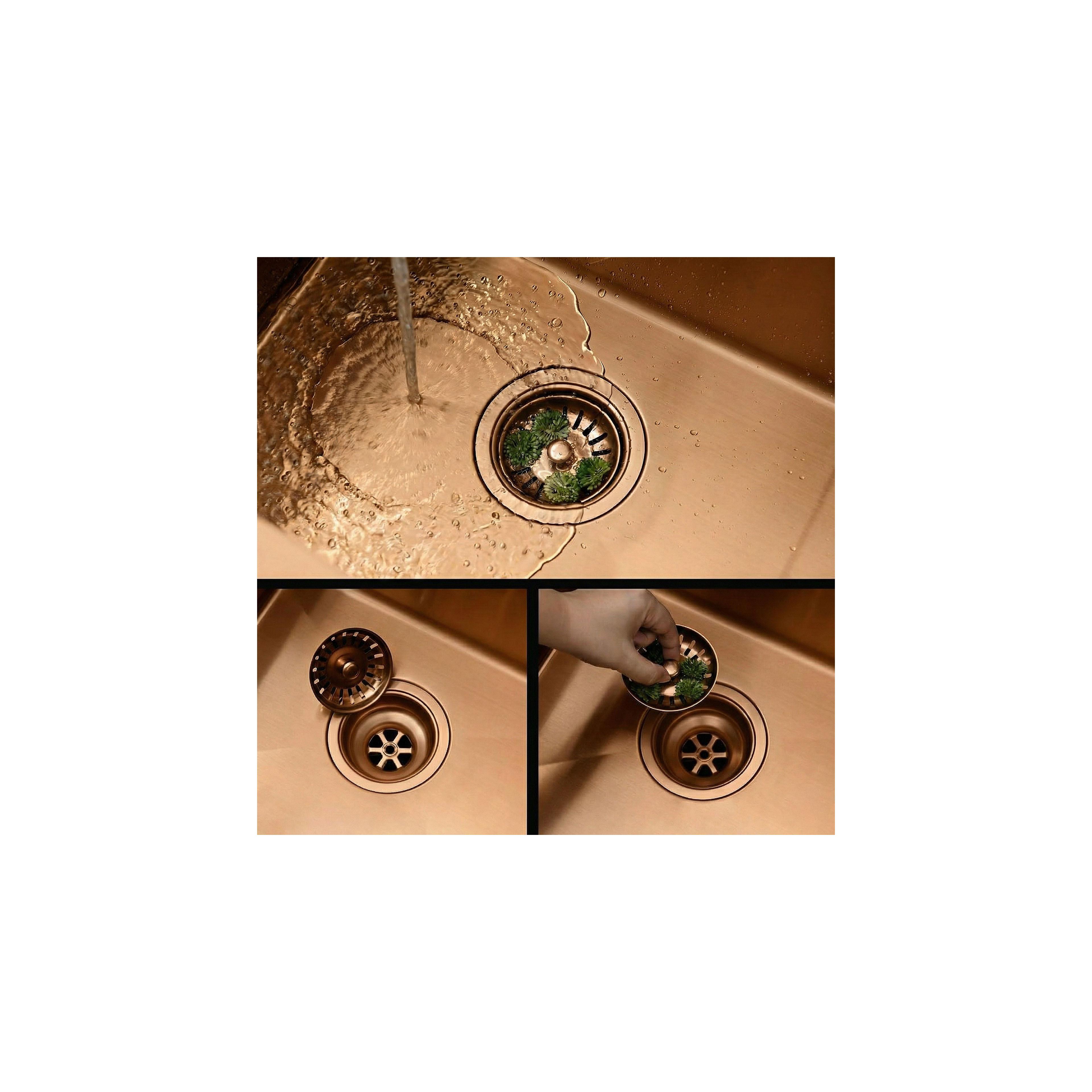 Évier en acier Leo 40 BRUSH COPPER