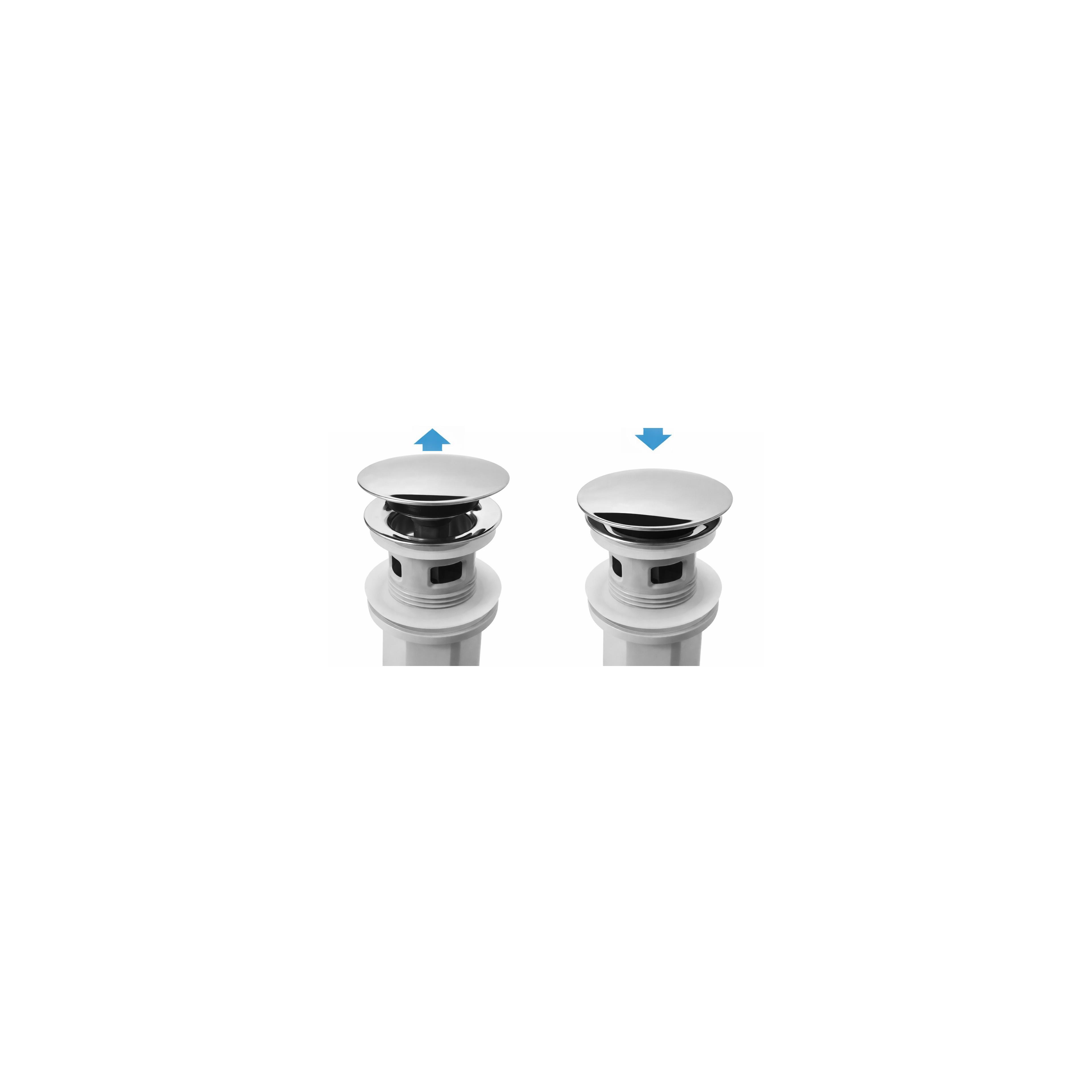 Washbasin siphon with click-clack drain REA Flow Chrome