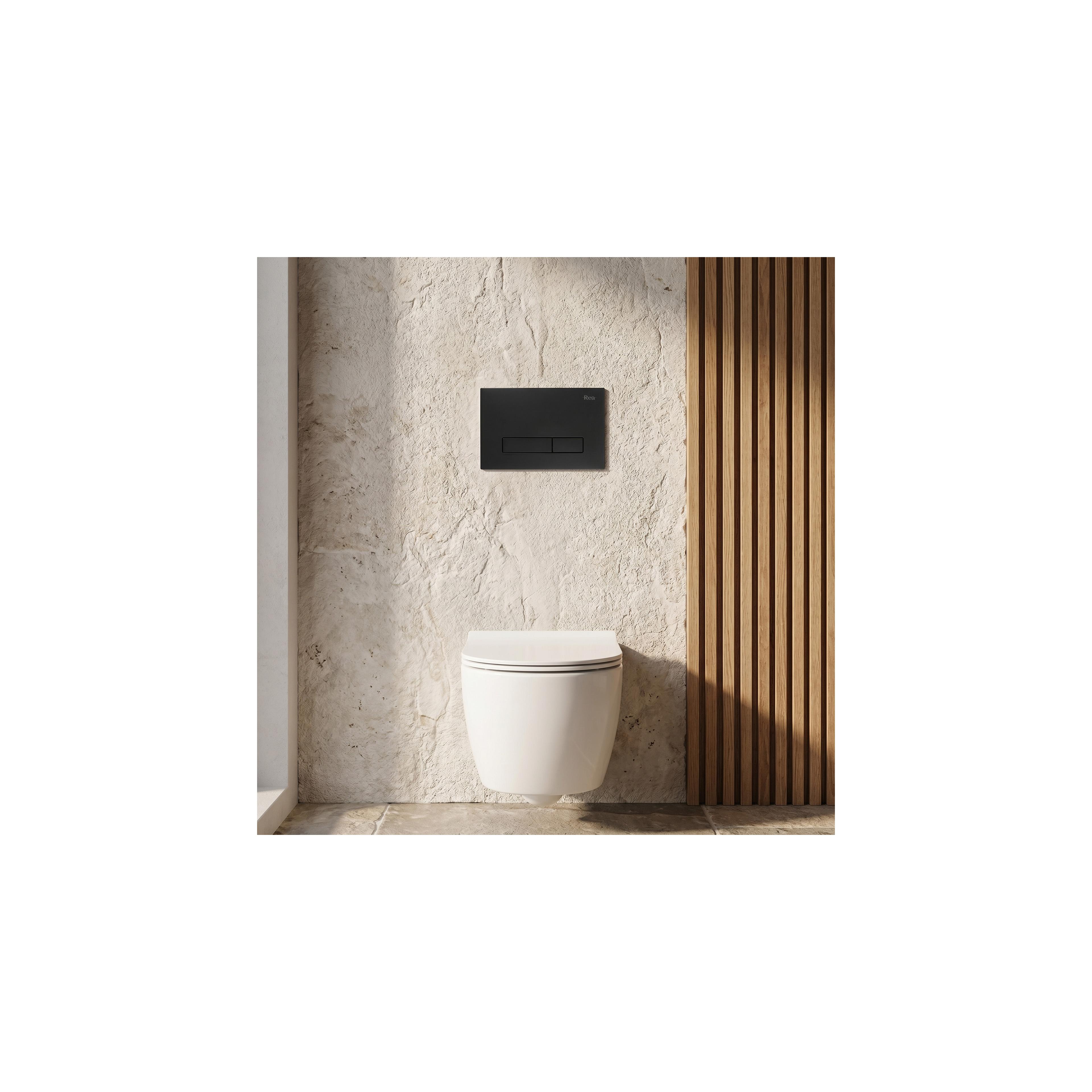 Ensemble de Bâti-Support WC 024N avec Plaque de Commande HD Black