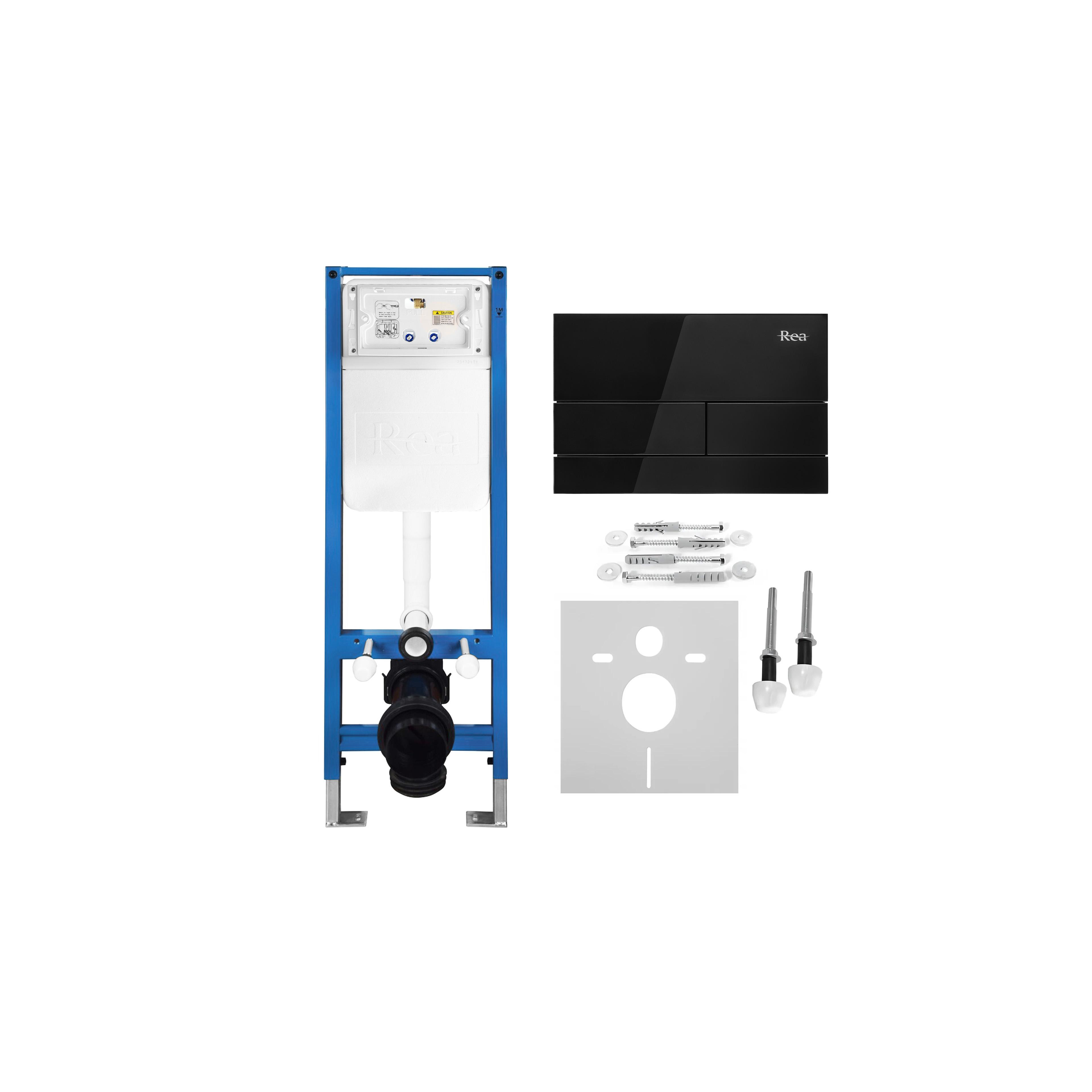 Podomítkový Instalační Set Slim 024N pro WC s Tlačítkem T Black Glass