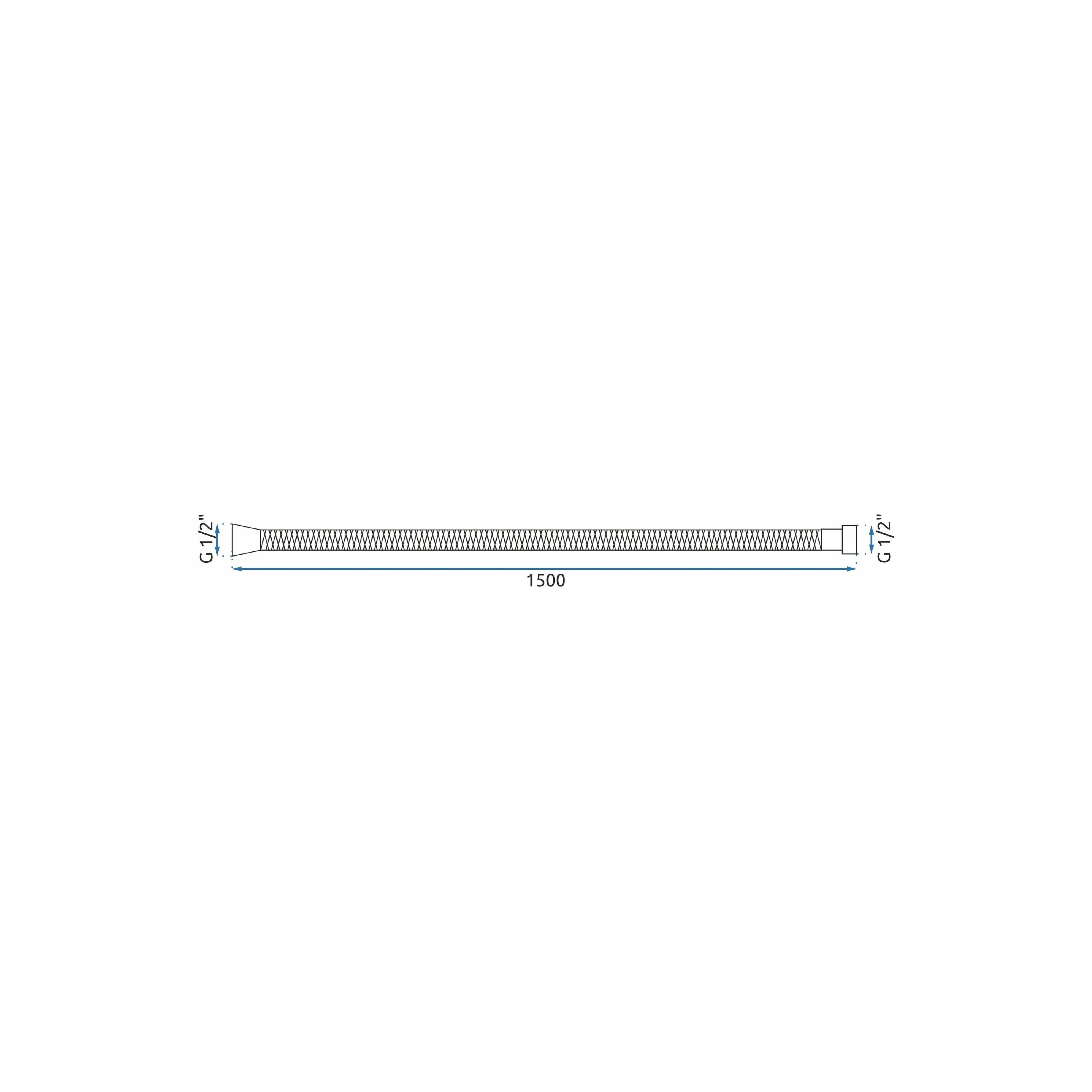 Shower hose Rea Brush Gold 150 cm