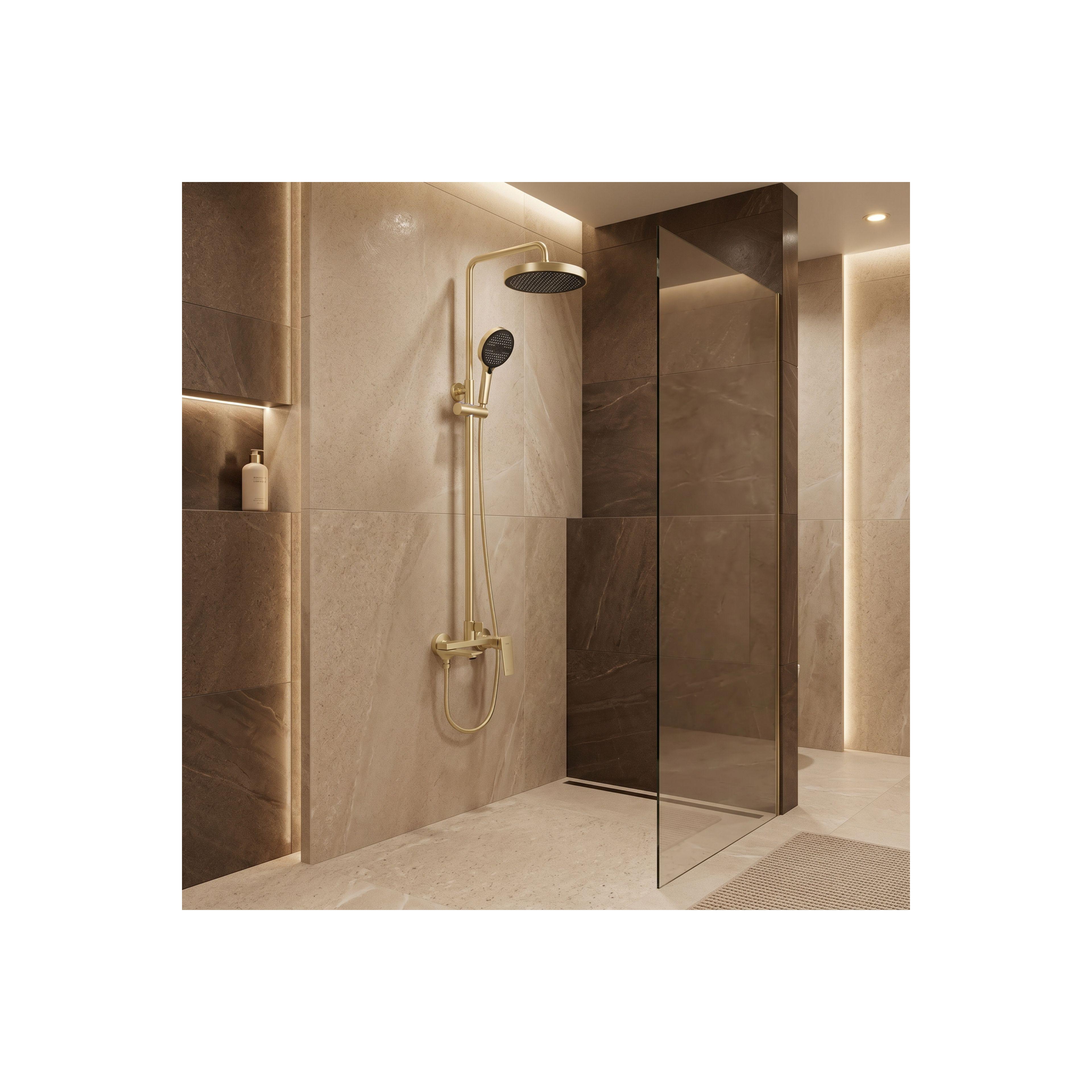 Shower set Rea Prime Brush Gold