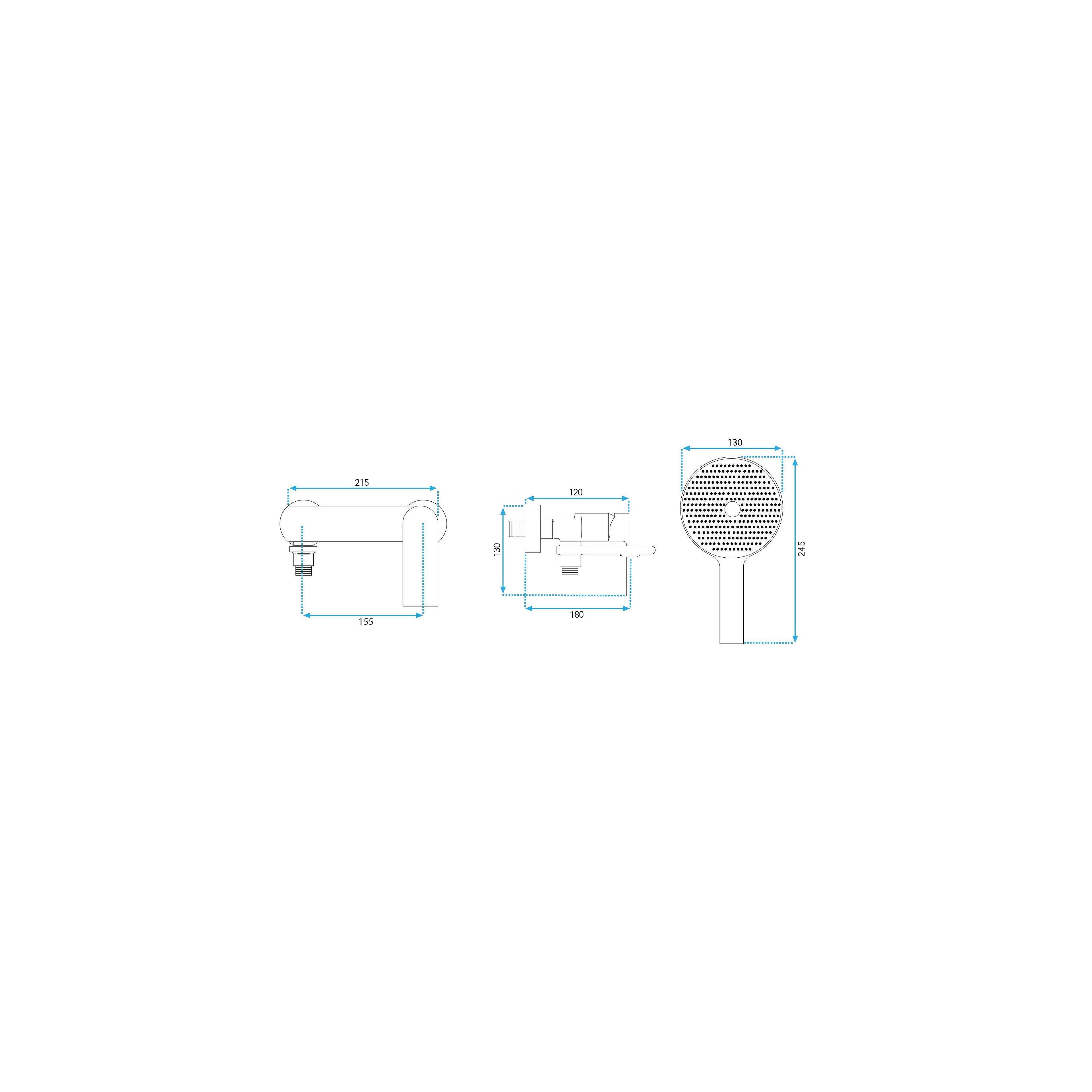 Bateria Wannowa PREMIUM REA Prime Chrome