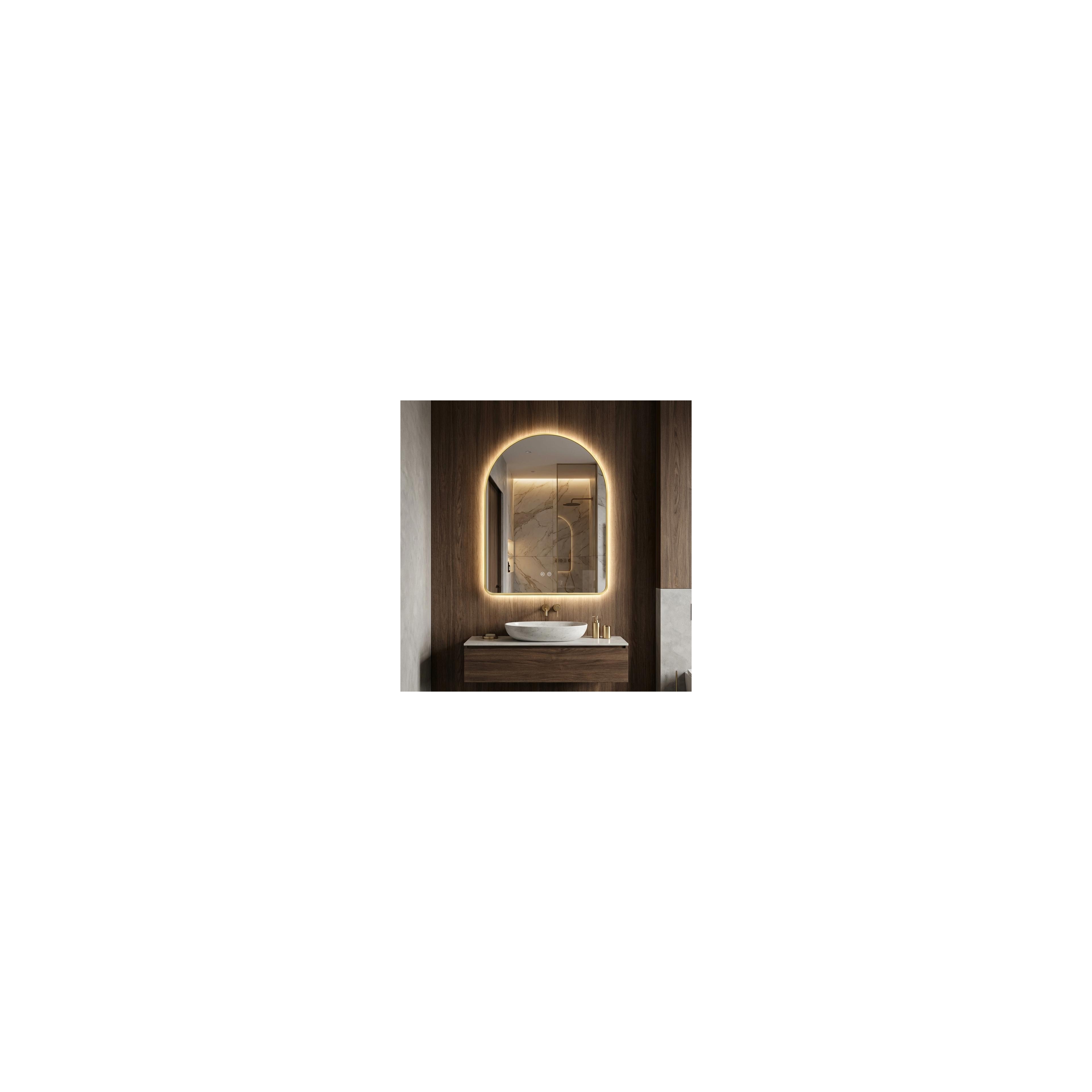 ESPELHO DE PAREDE LED 80x60cm CAMLOT Brush Gold
