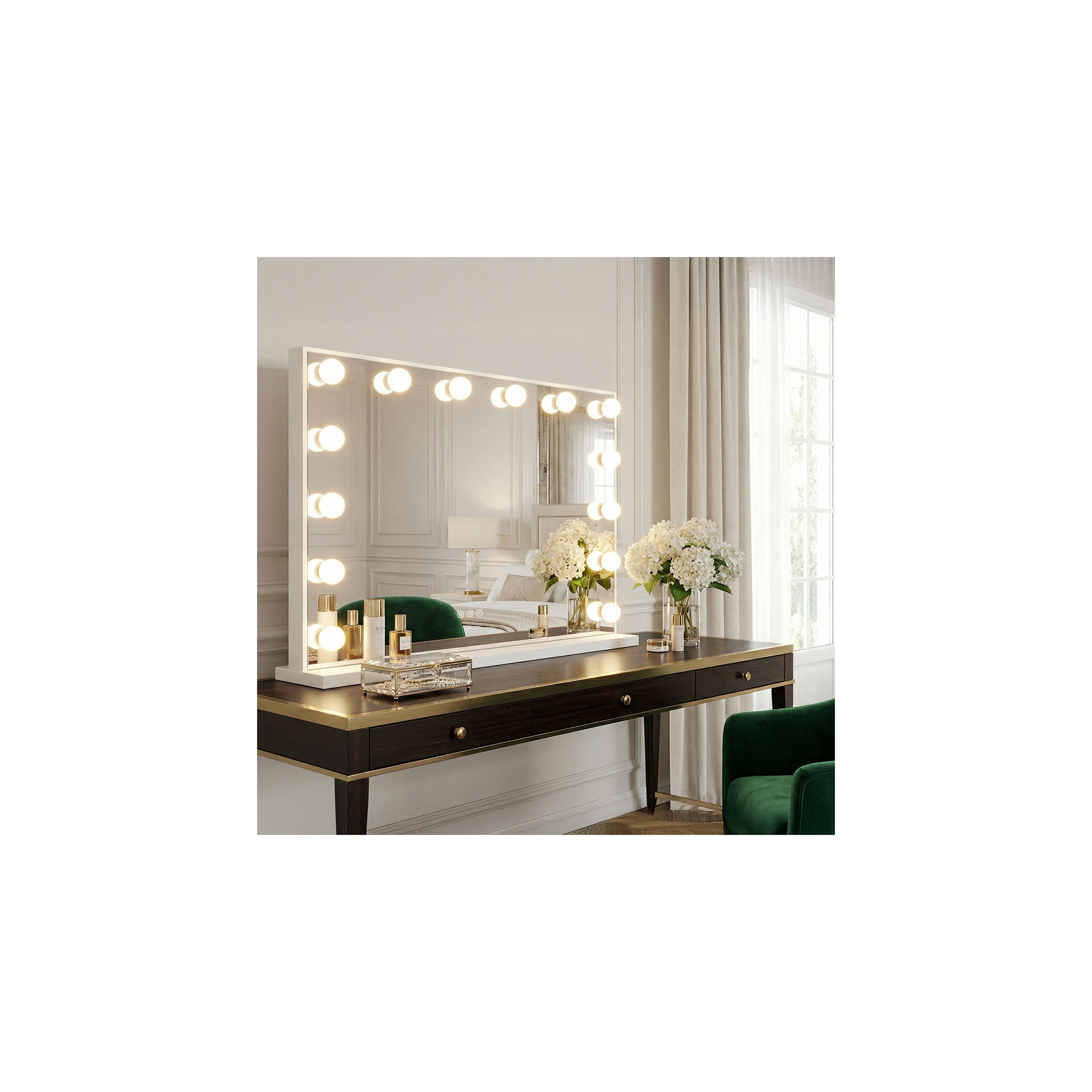 Mirror LED HOLLYWOOD White 80x60