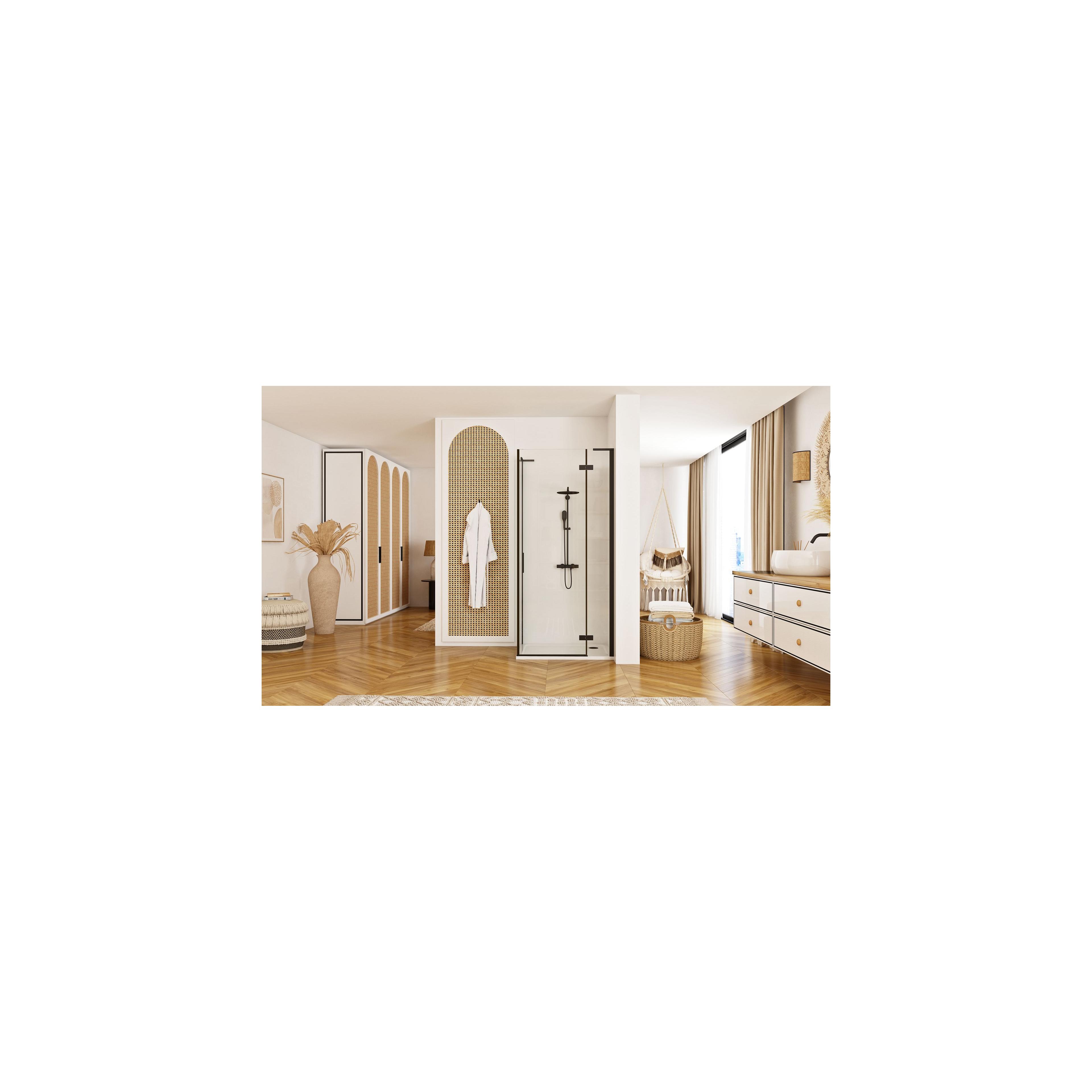 Shower enclosure REA Hugo Black 100x90