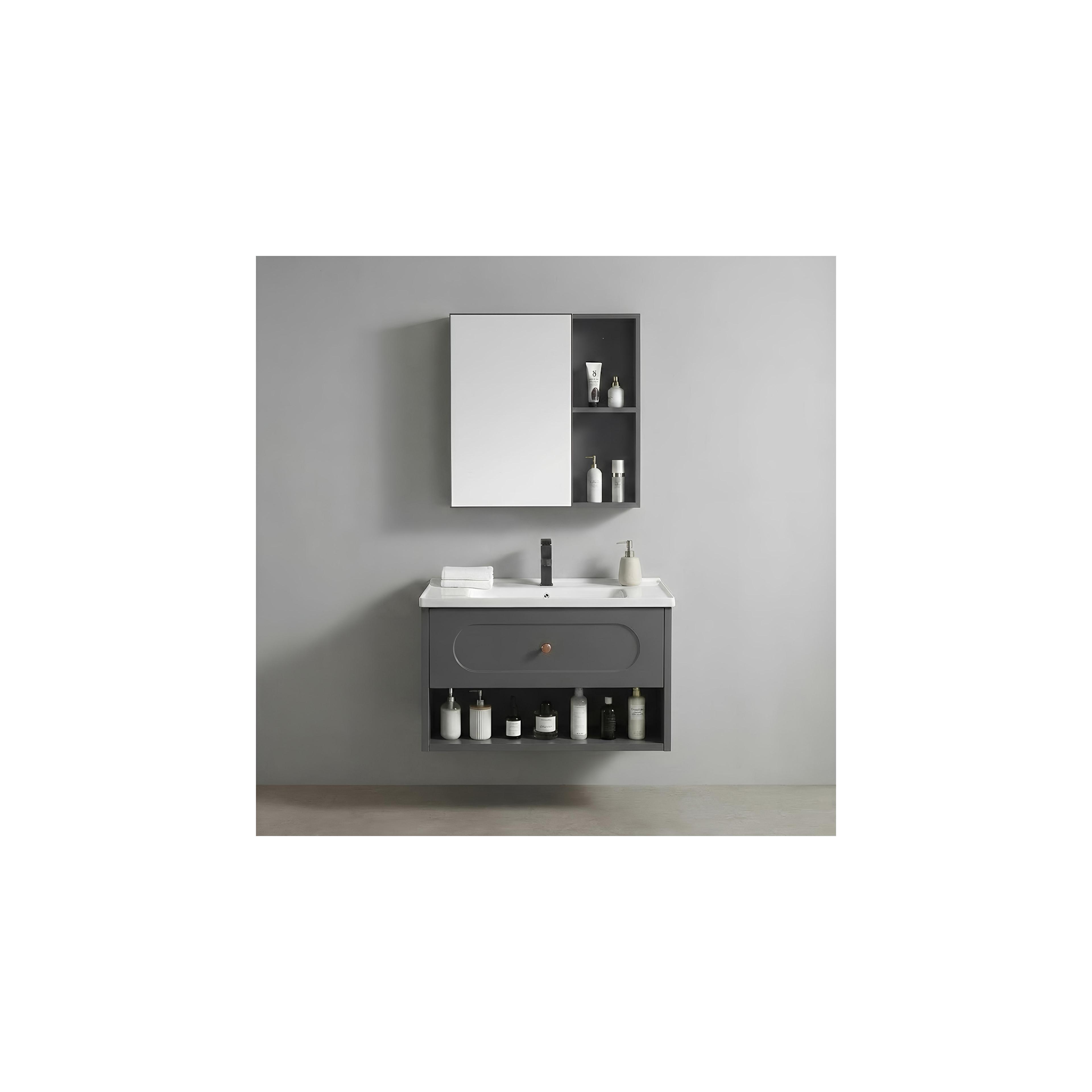 Ensemble de meubles de salle de bain avec lavabo River 60cm Grey