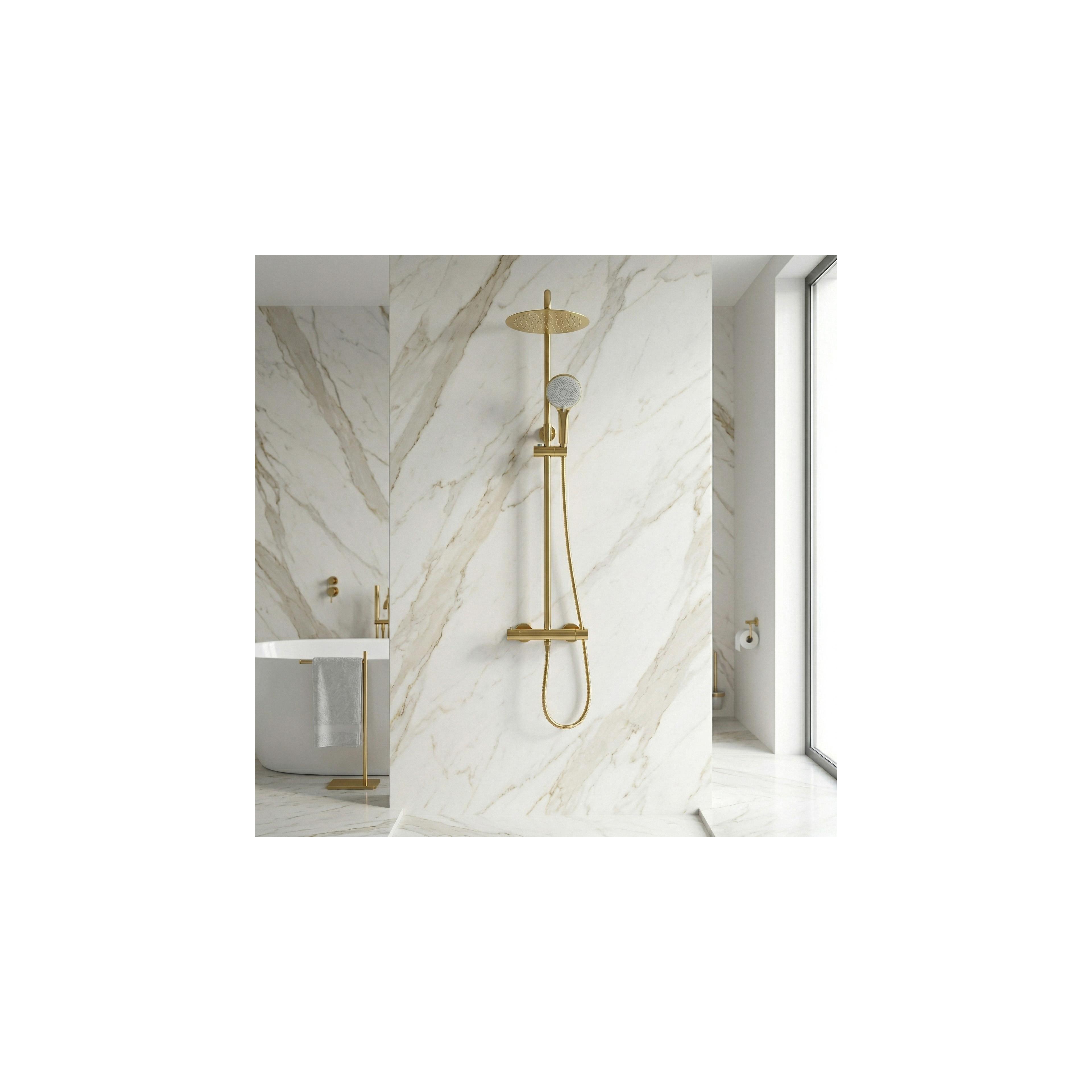Shower set without spout with thermostat Rea Lungo Gold