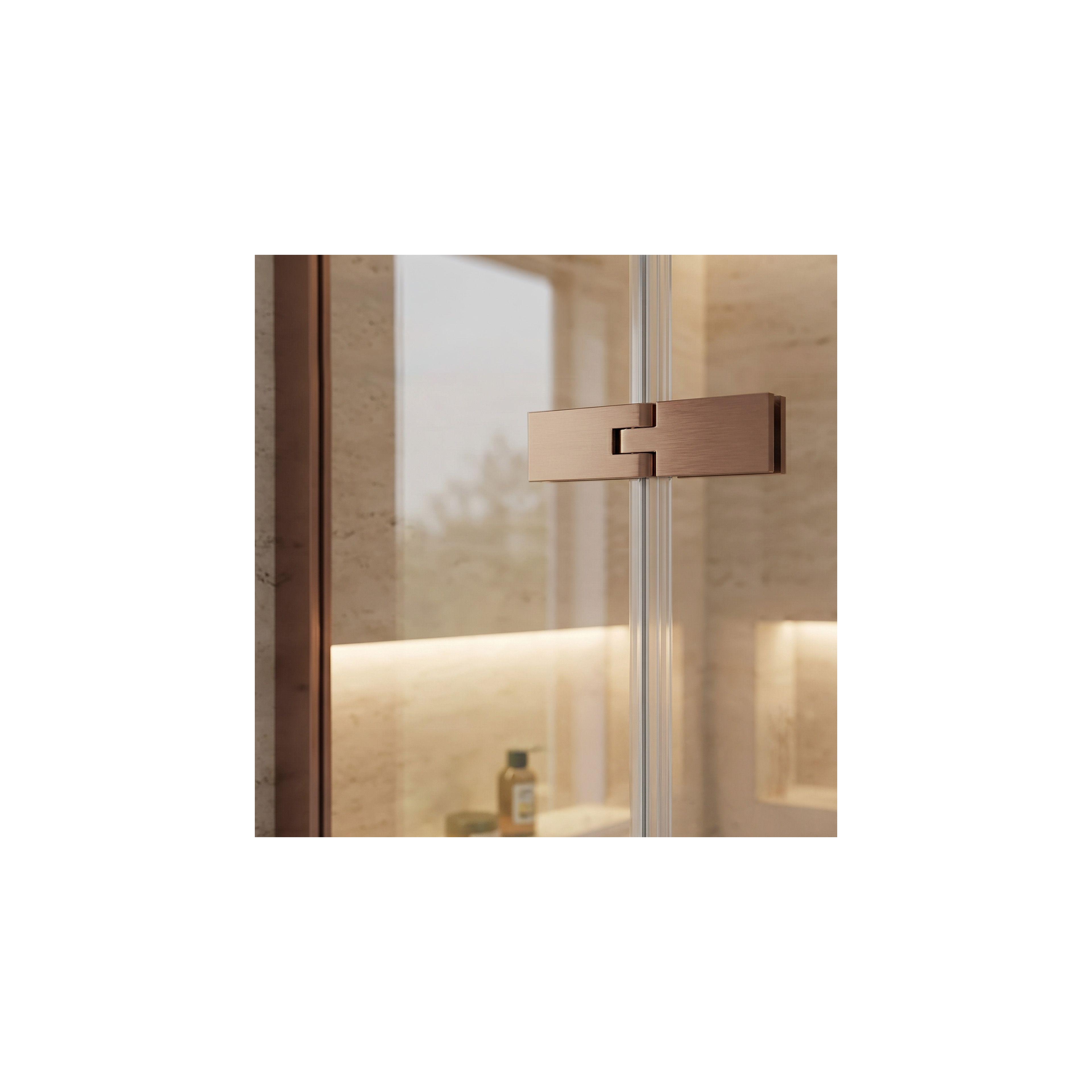 Cabine de duche Rea Bruno 100x80 Brush Copper