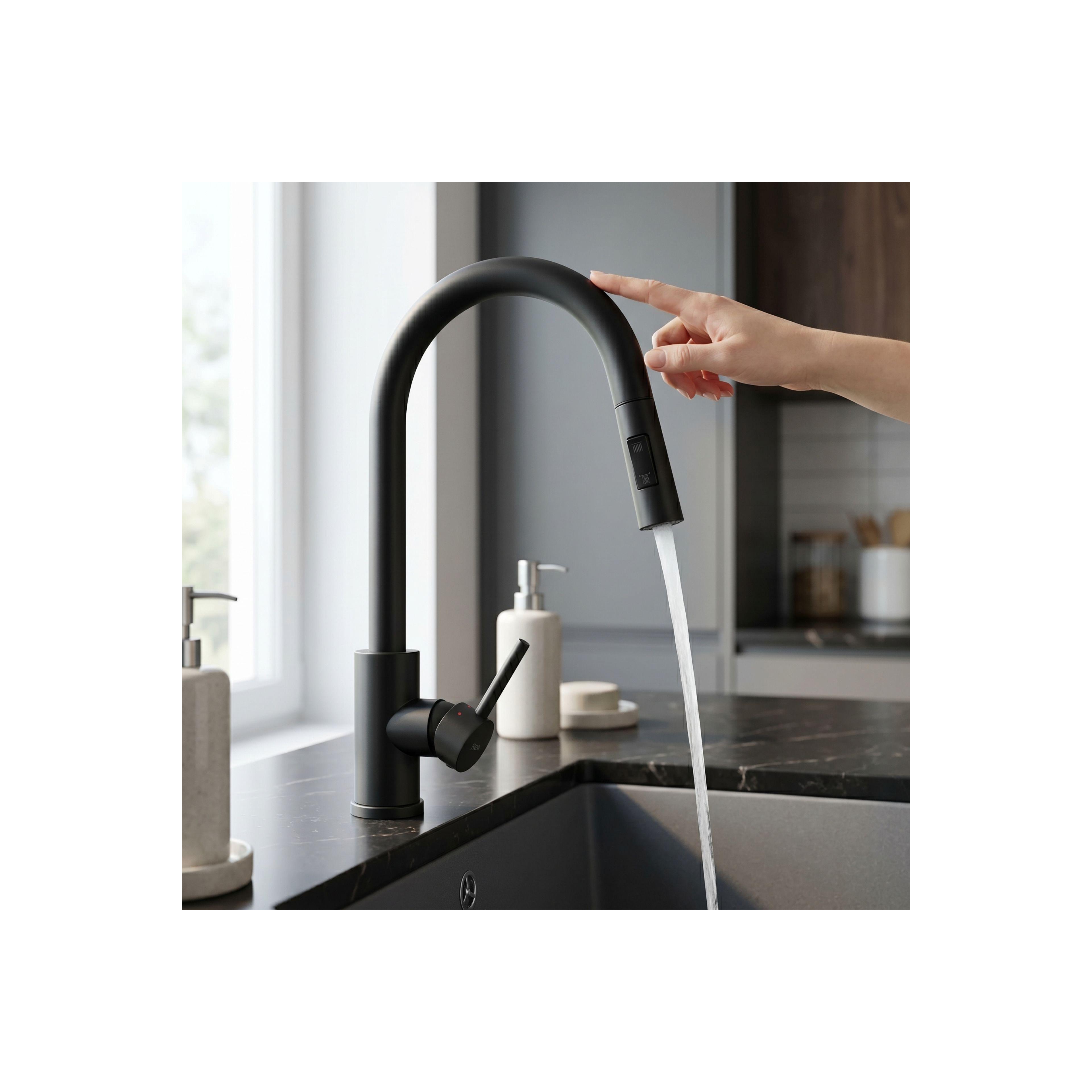 Kitchen faucet Fresh Touch Black Matt
