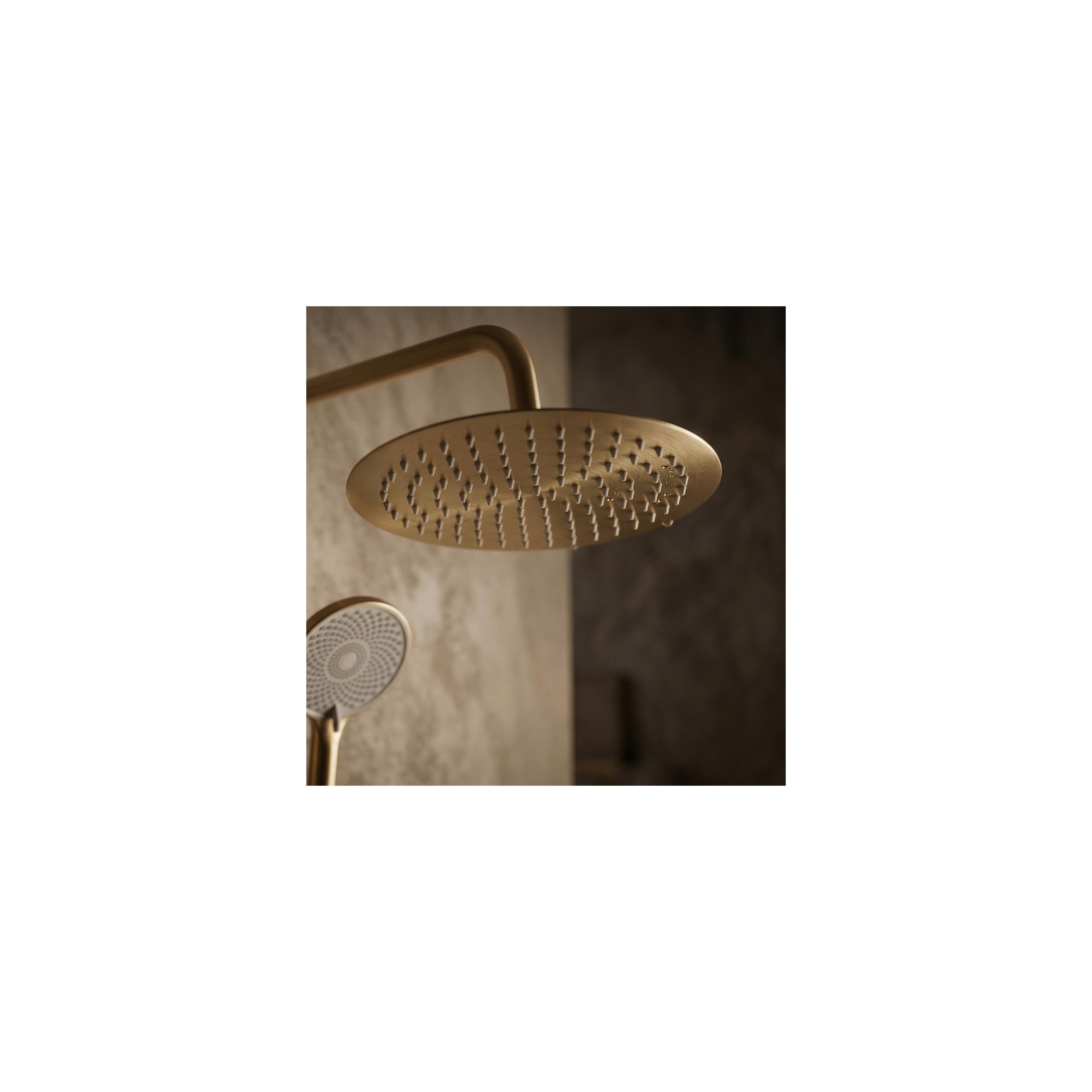 Shower set without spout with thermostat Rea Lungo Gold Brush