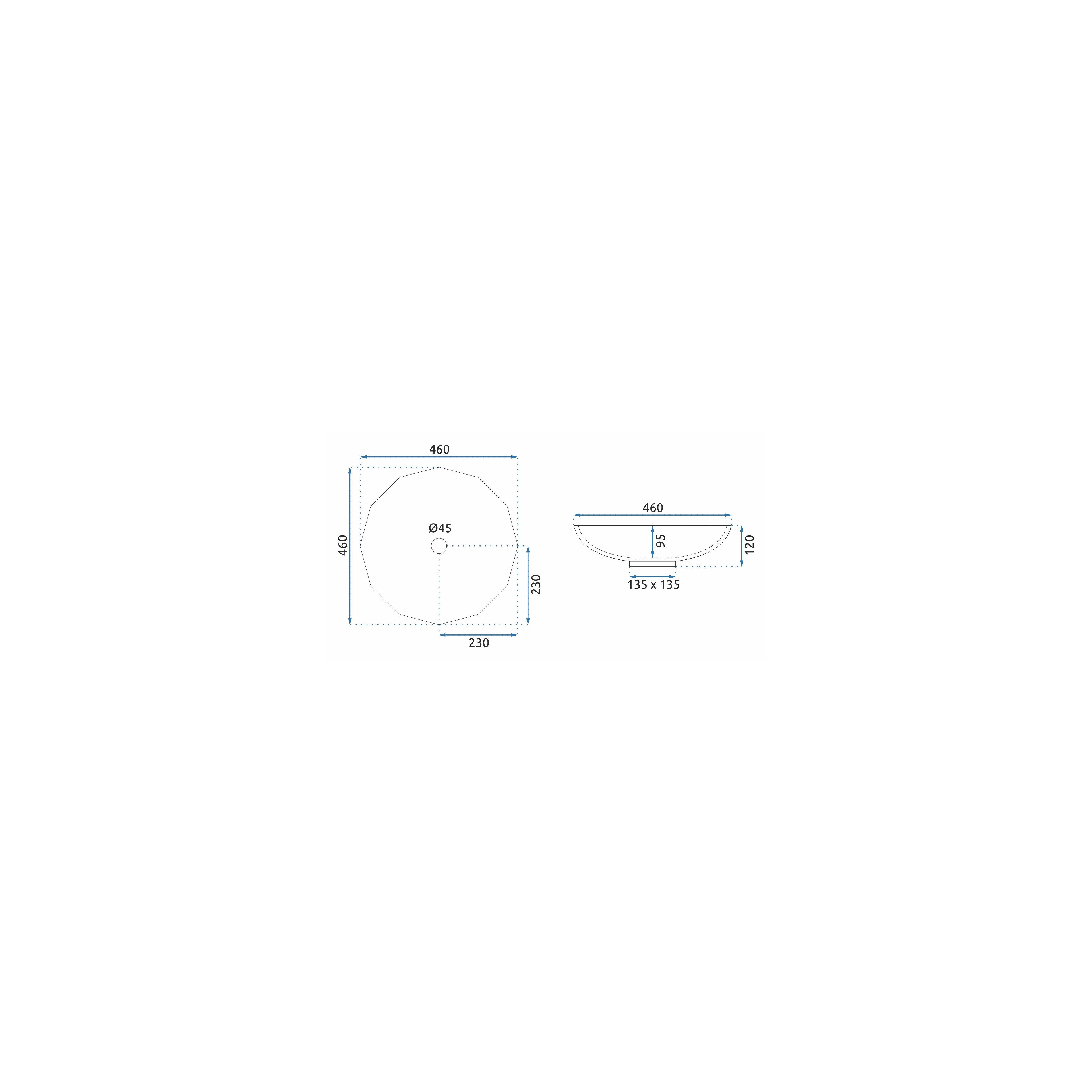 Lavoar pe blat REA ARCTIC BLACK