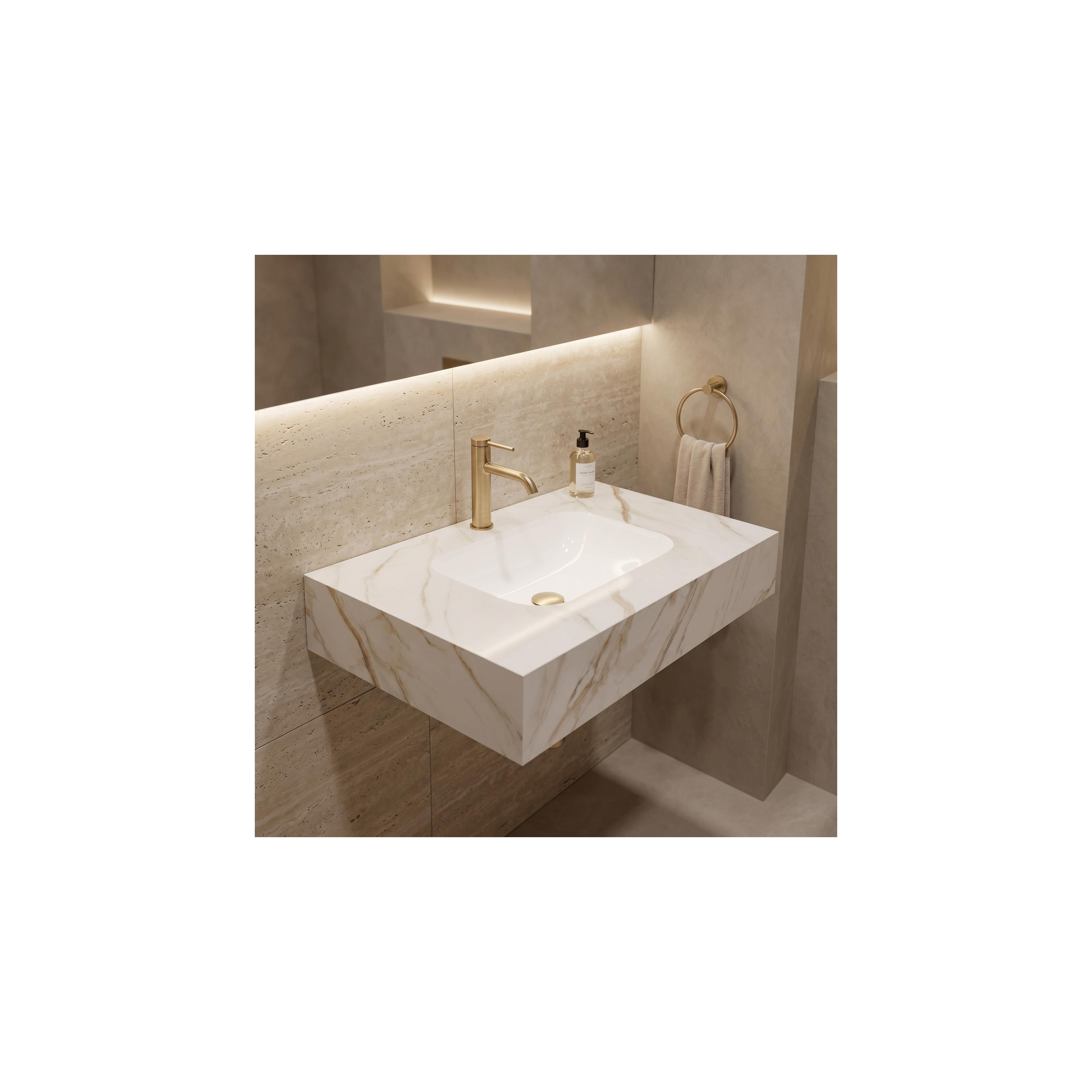Lavabo suspendu Rea Aresa Grey Gold 80