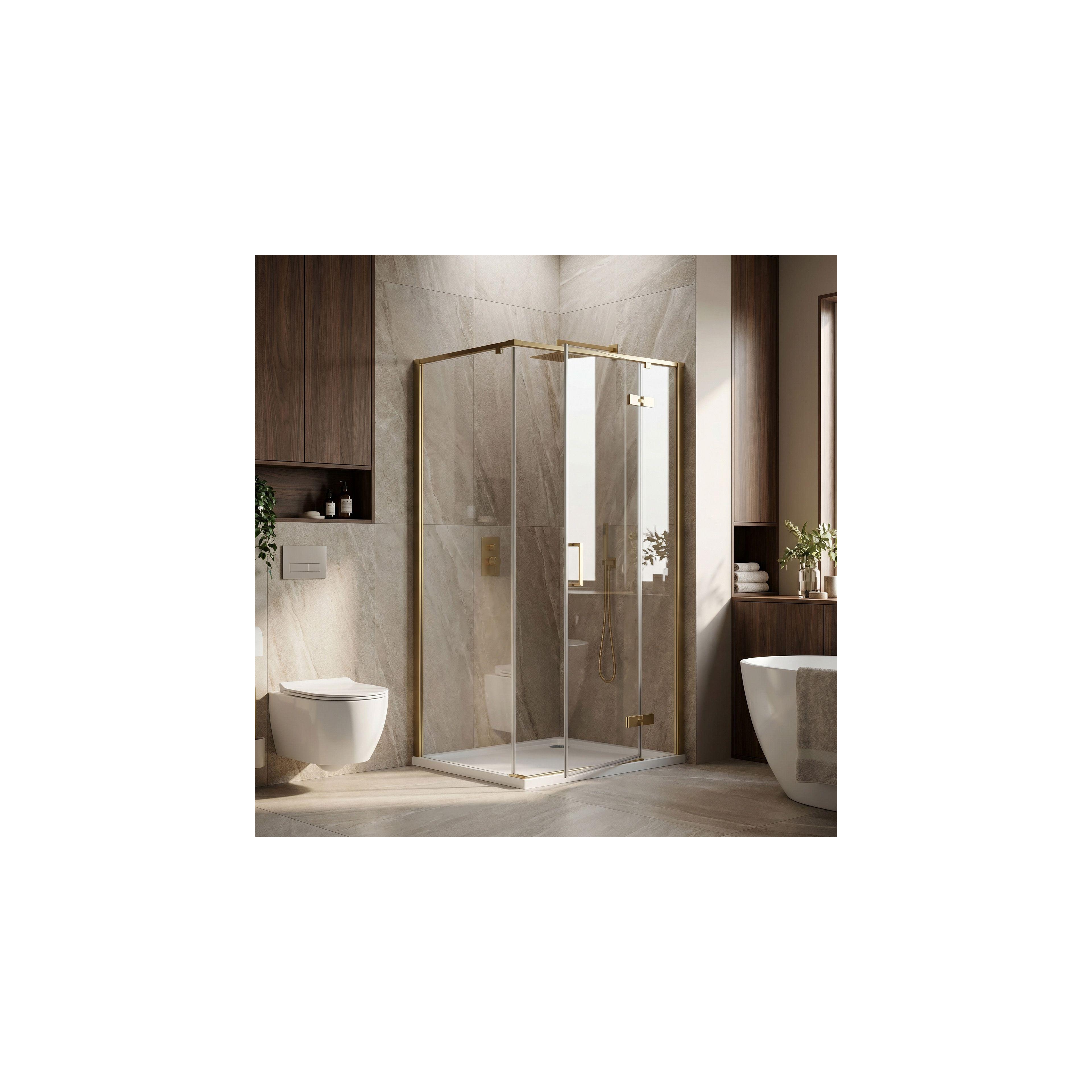 Duschkabin Rea Bruno 120x90 Brush Gold
