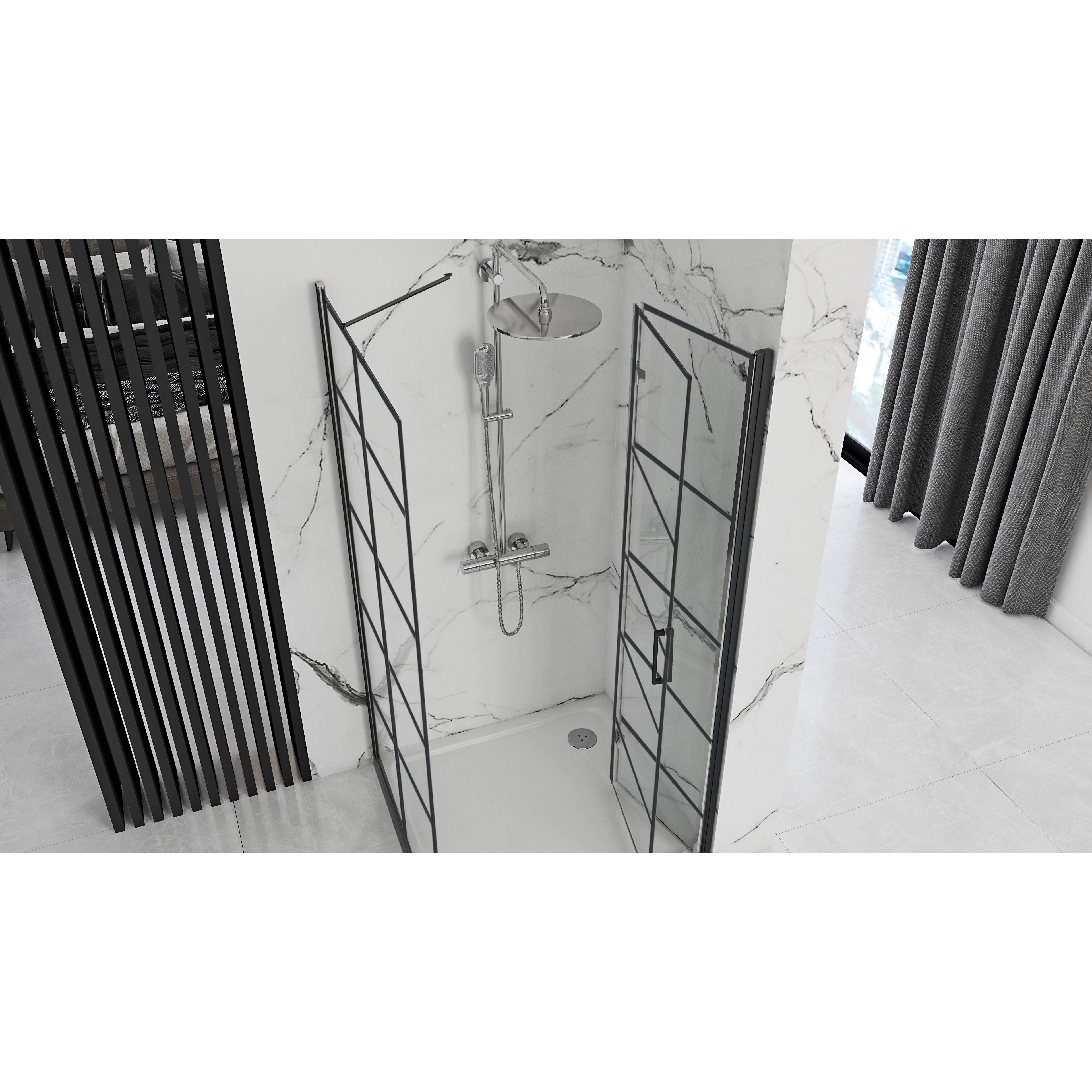 Καμπίνα ντους Rea Molière Black 90x80