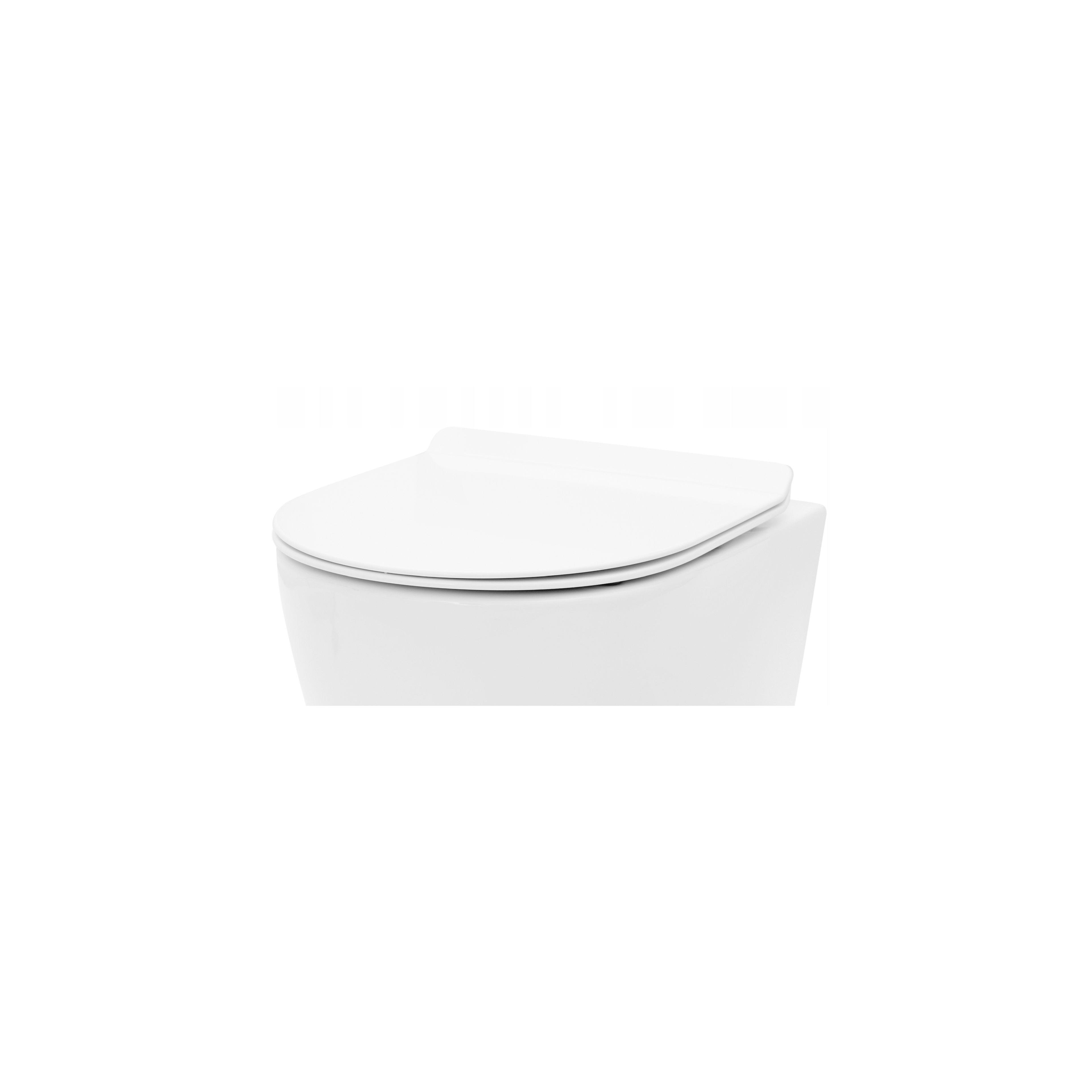 Lassan csukódó WC ülőke DUROPLAST FLAT Fehér