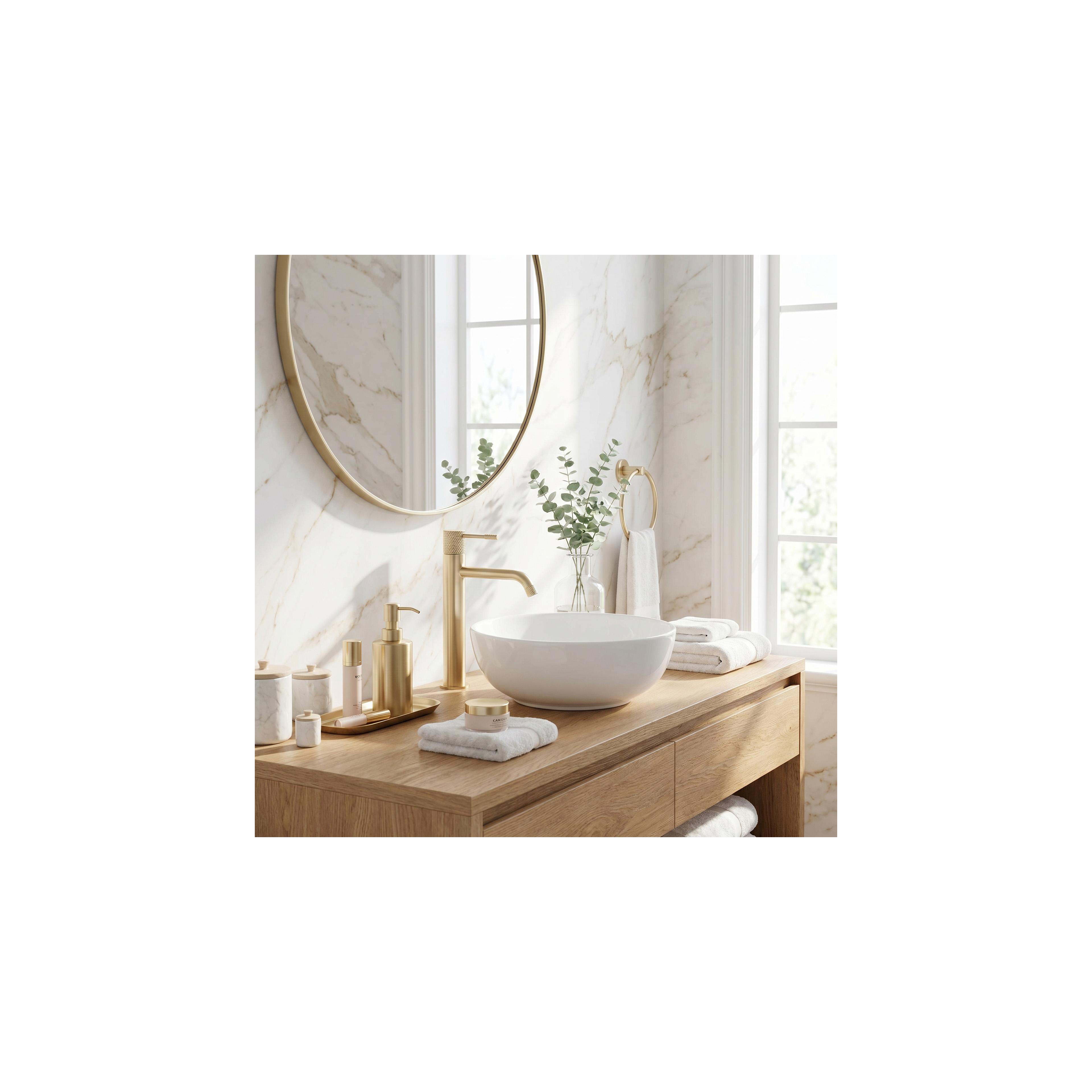 Bathroom faucet Rea Venti Brush Gold High