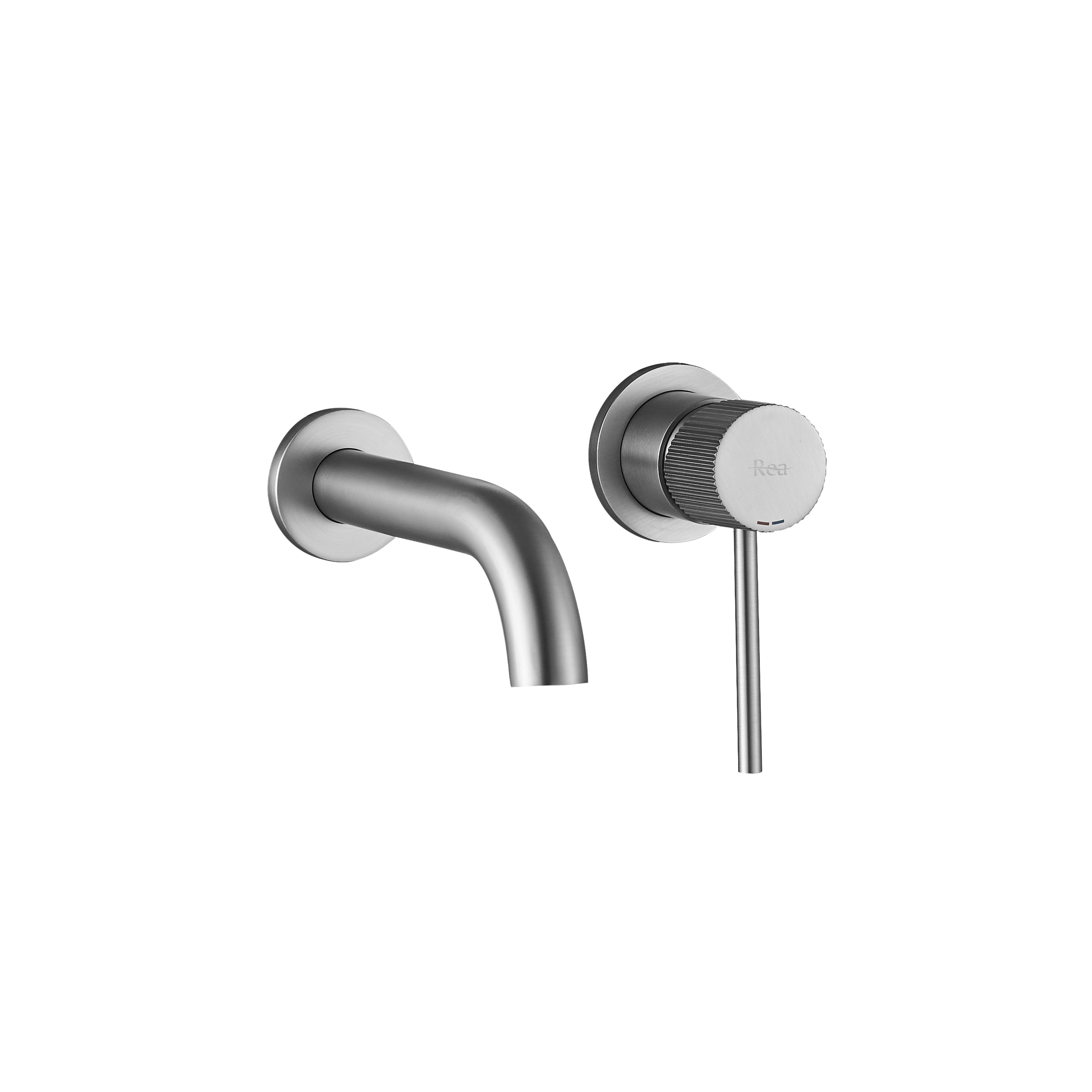 Falra szerelhető csaptelep Rea  Lungo Stripe Brush Nickel