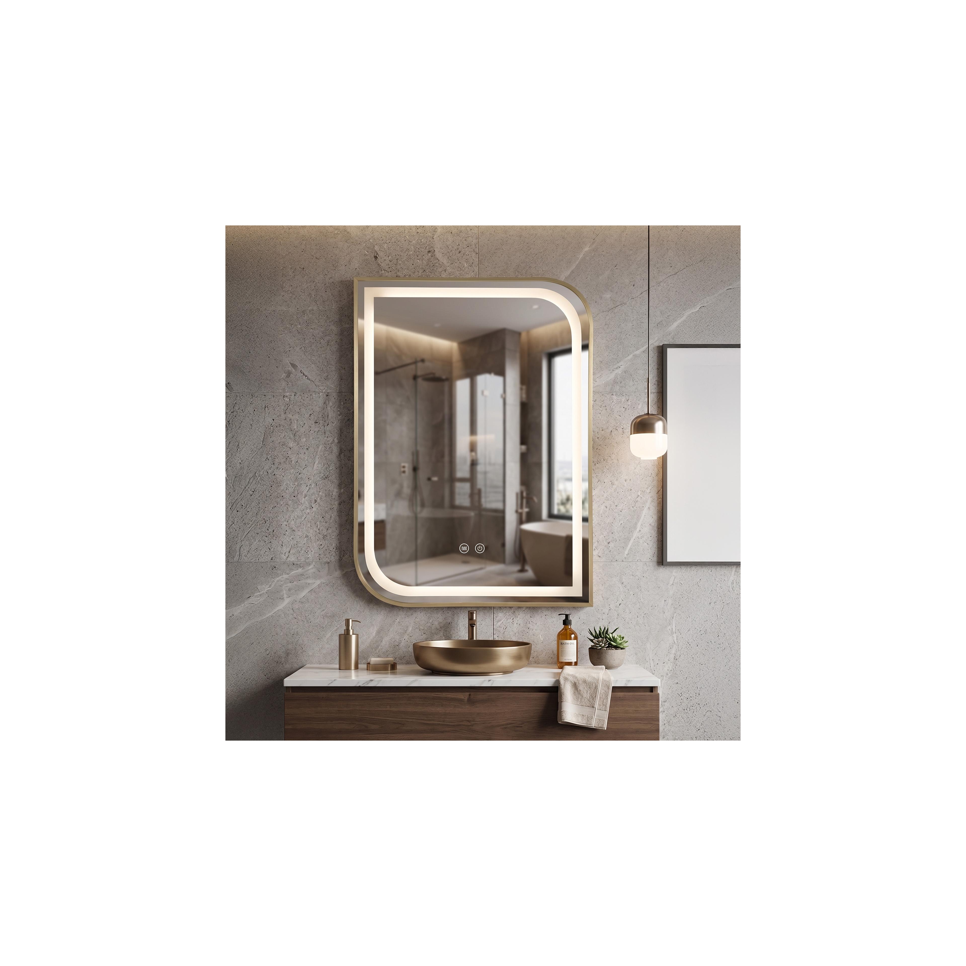 Zrkadlo LED ZONE 80X60  GOLD BRUSH
