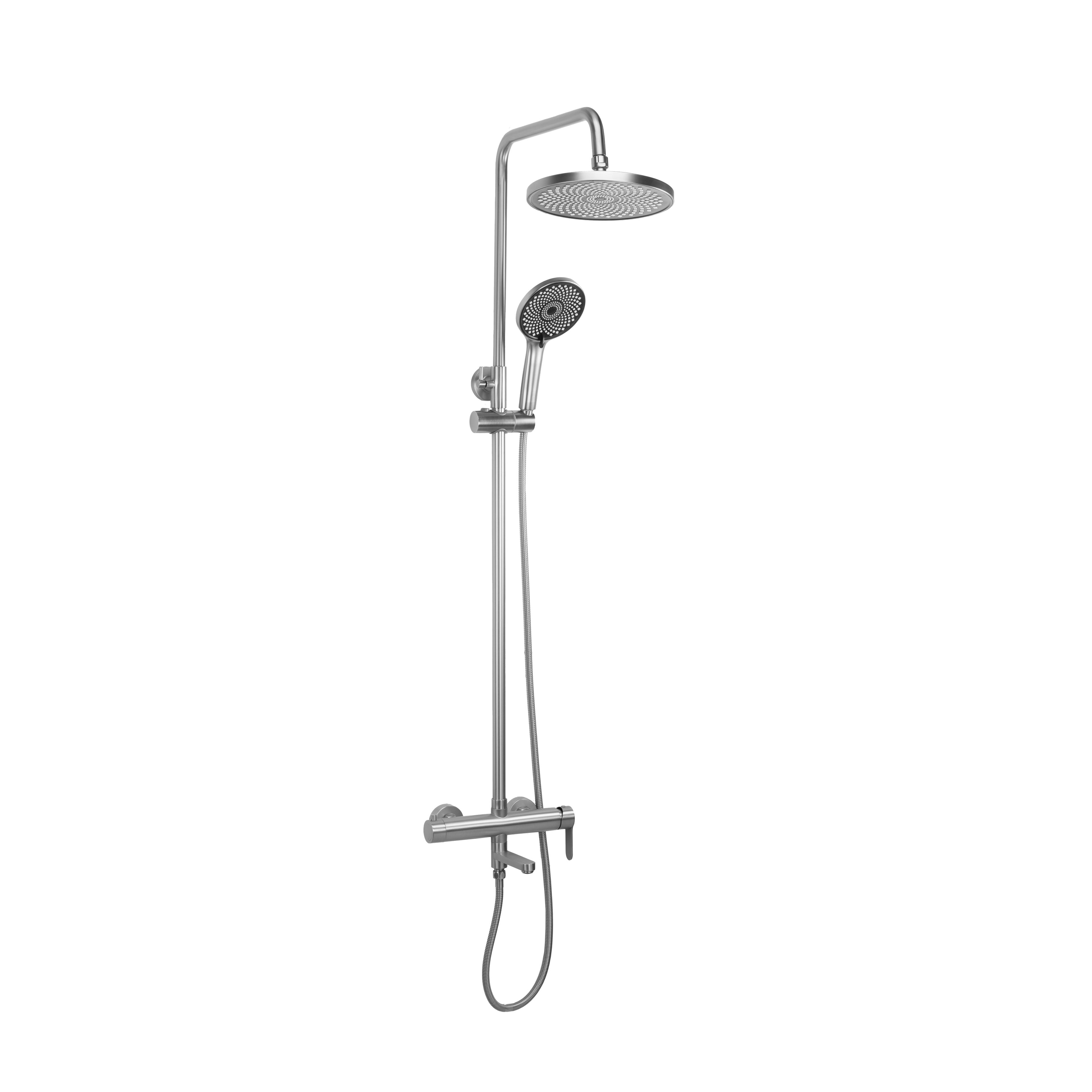 Shower Set Rea Arcos brush nickle