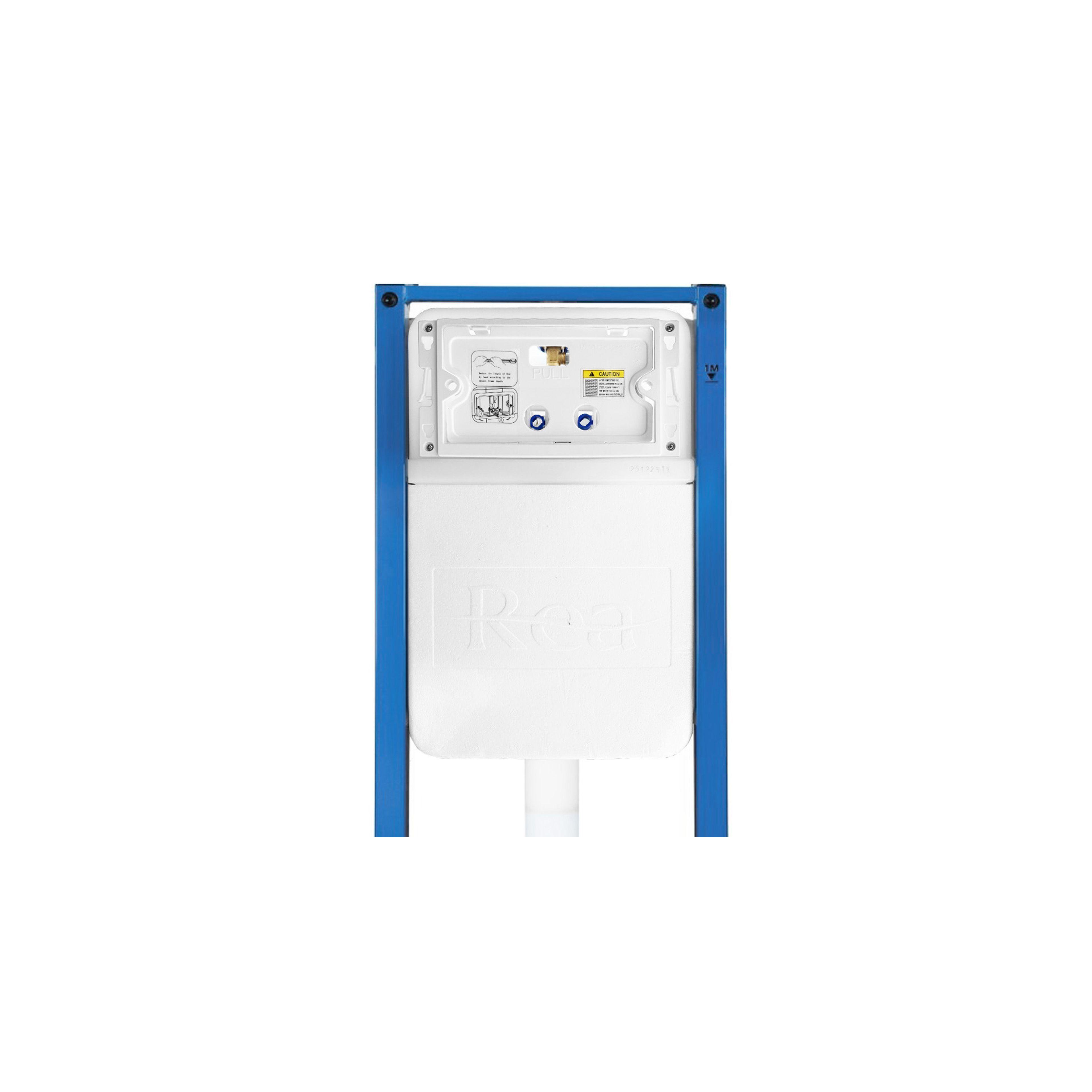 Concealed WC Frame Set Slim 024N with Satin J Button