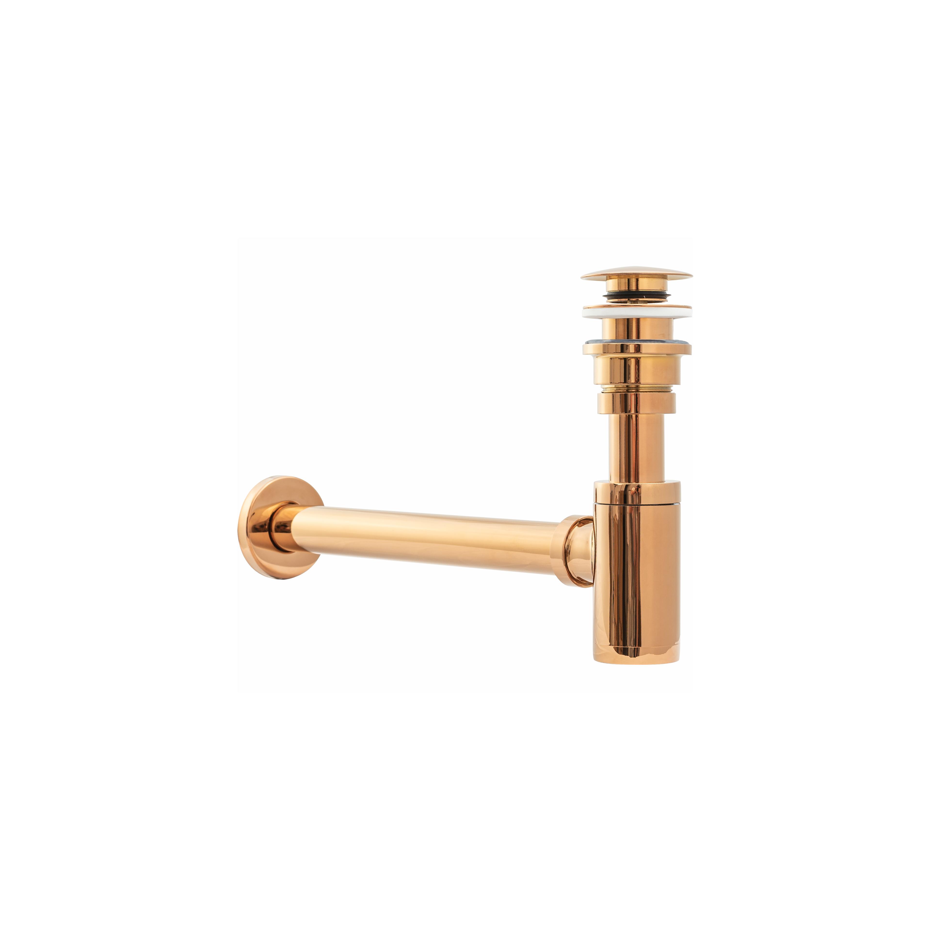 Siphon de lavabo Clic-Clac Universel Rose Gold