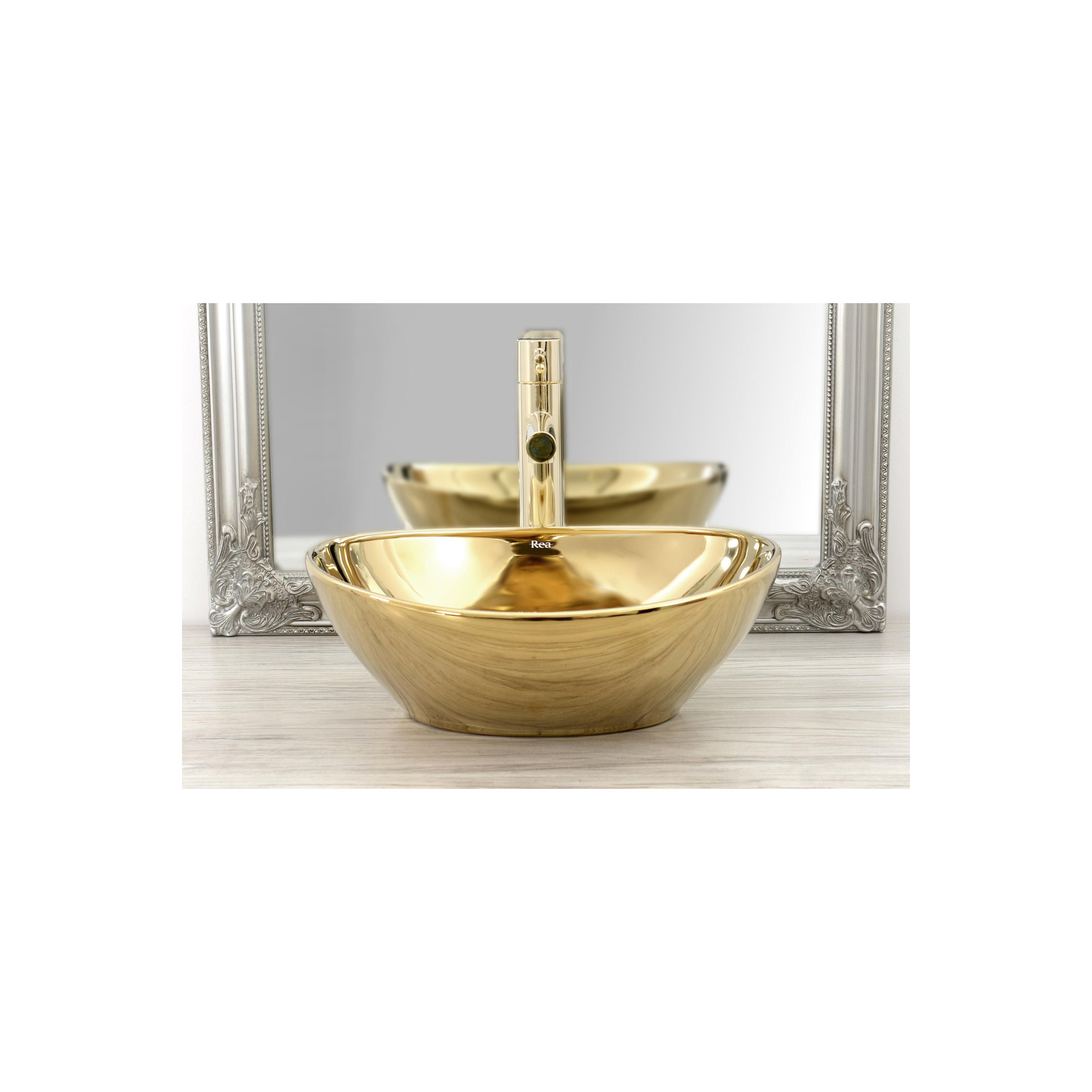 Baterie pentru baie Rea Tess High Light Gold