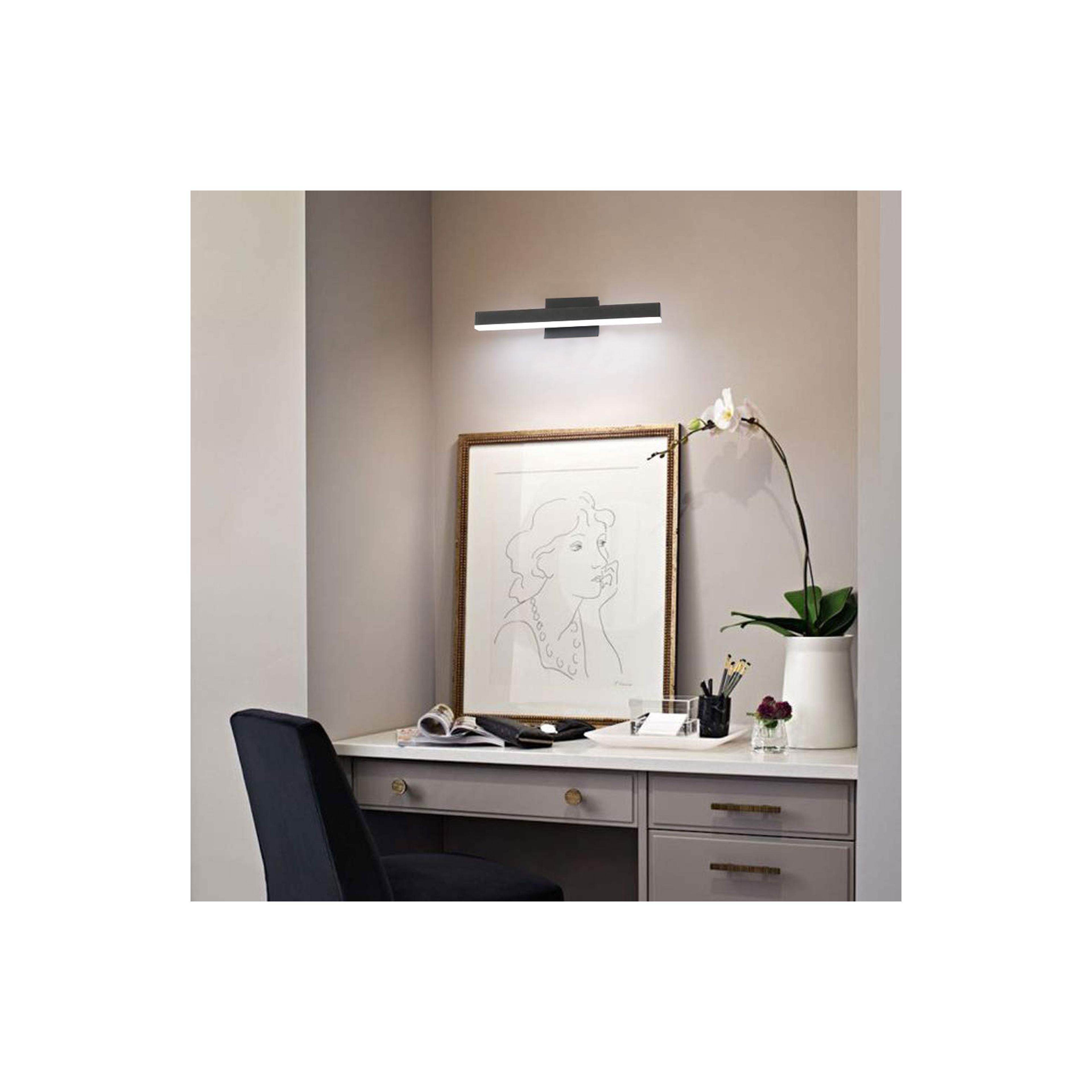 LED KOPALNICA STENSKA SVETILKA NAD OGLEDALOM 12W 50CM APP373-1W ČRNA