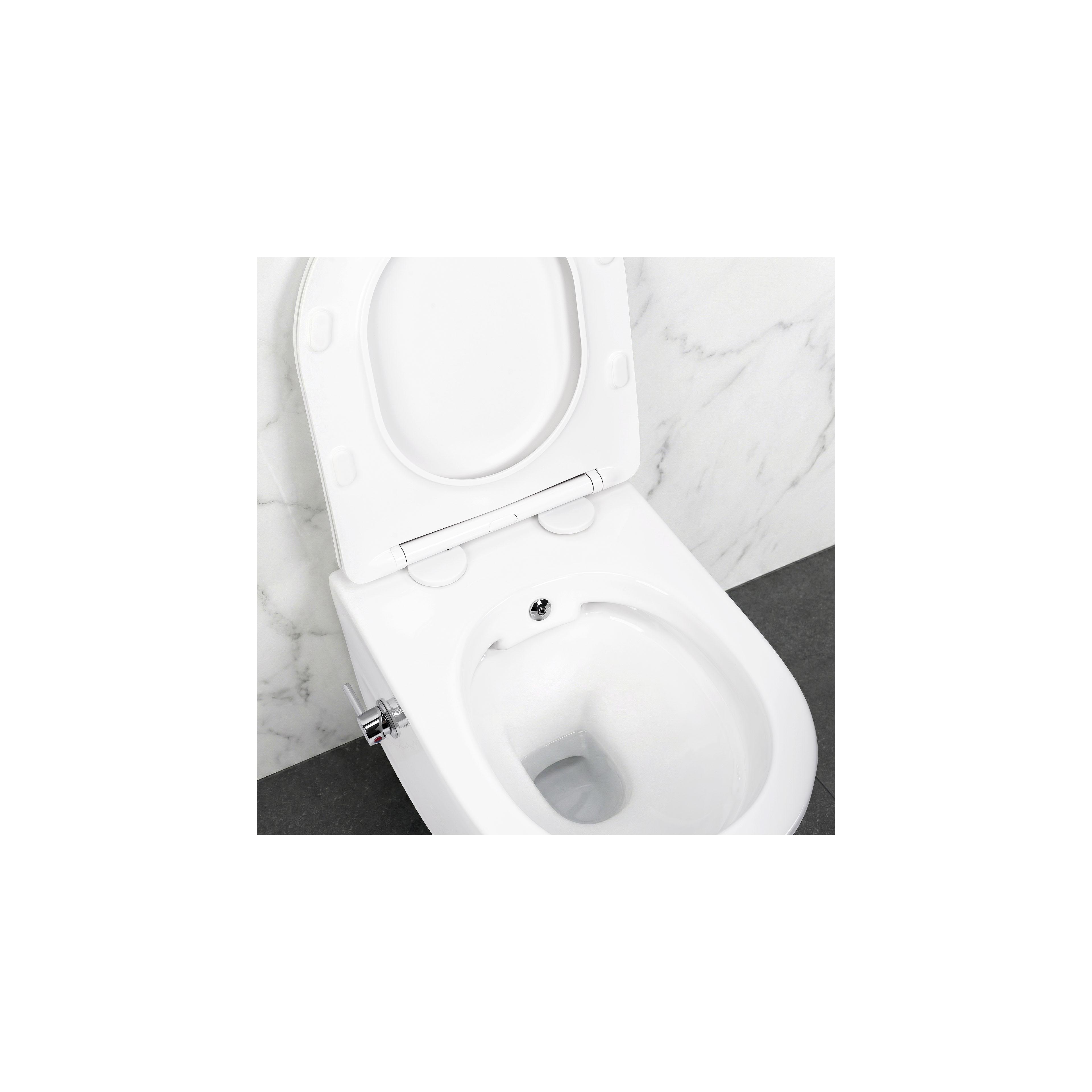 toilet bowl REA Carlo Lux Rimless with bidet function