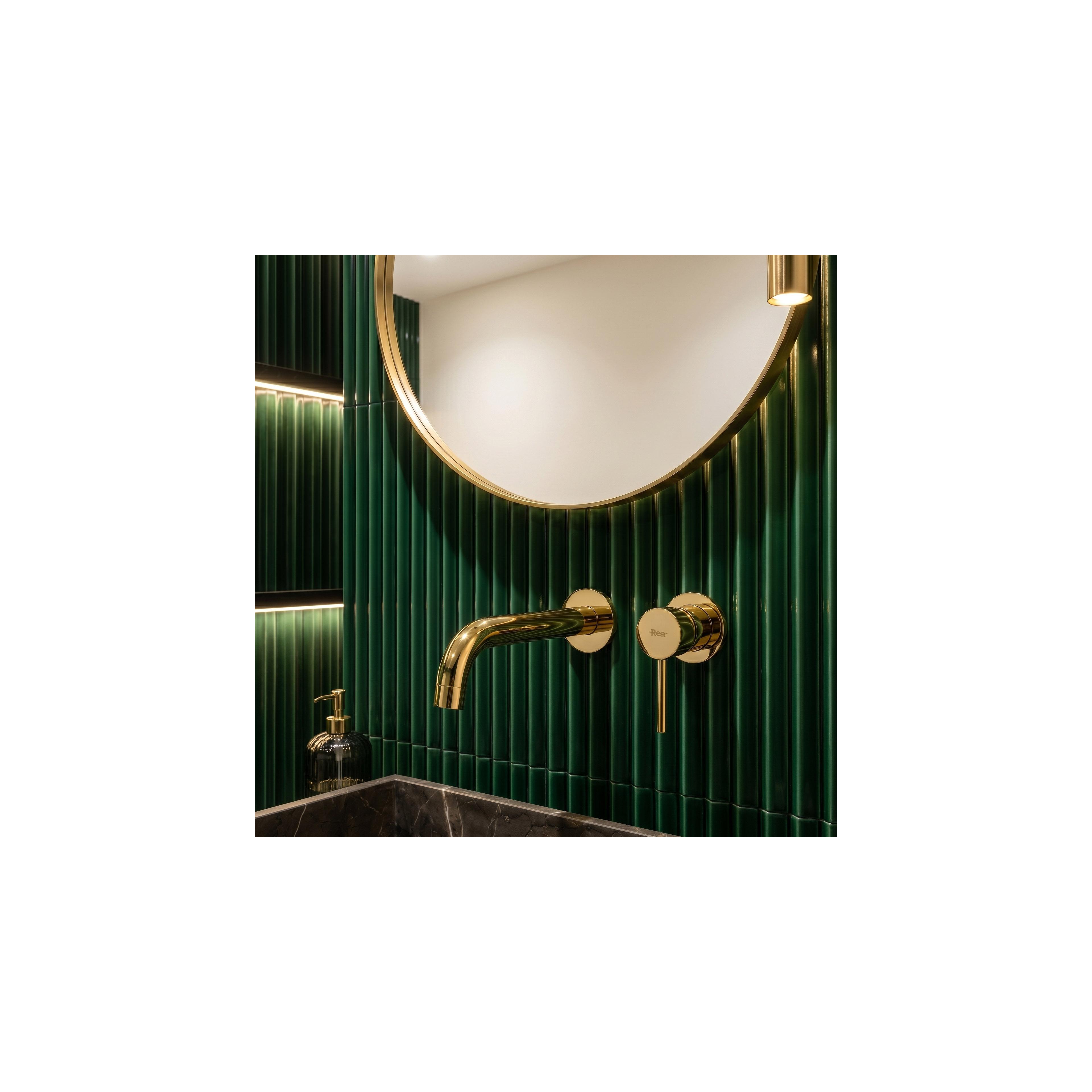 Grifo empotrado oculto Rea Lungo Gold + BOX