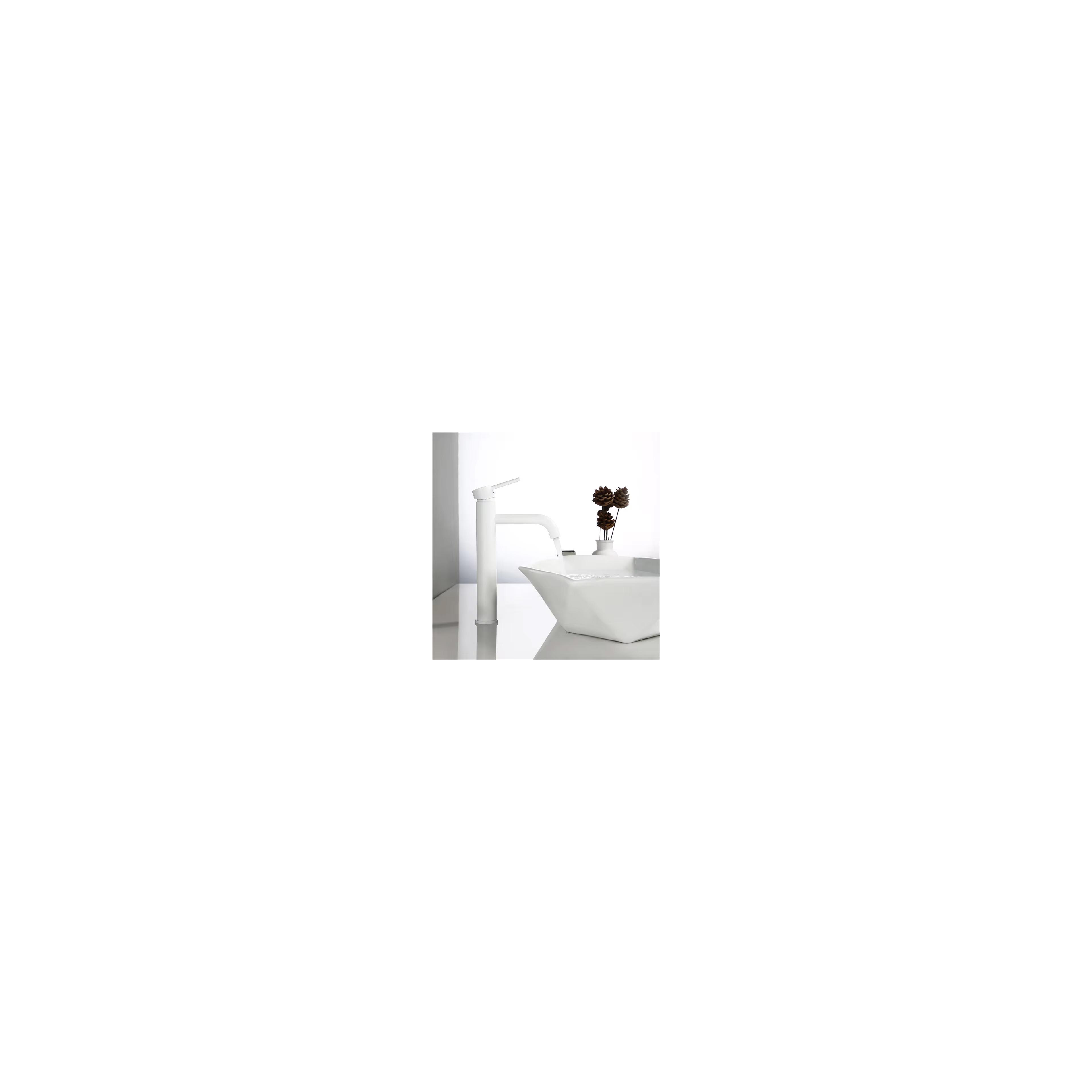 Bathroom faucet Rea Lungo White High
