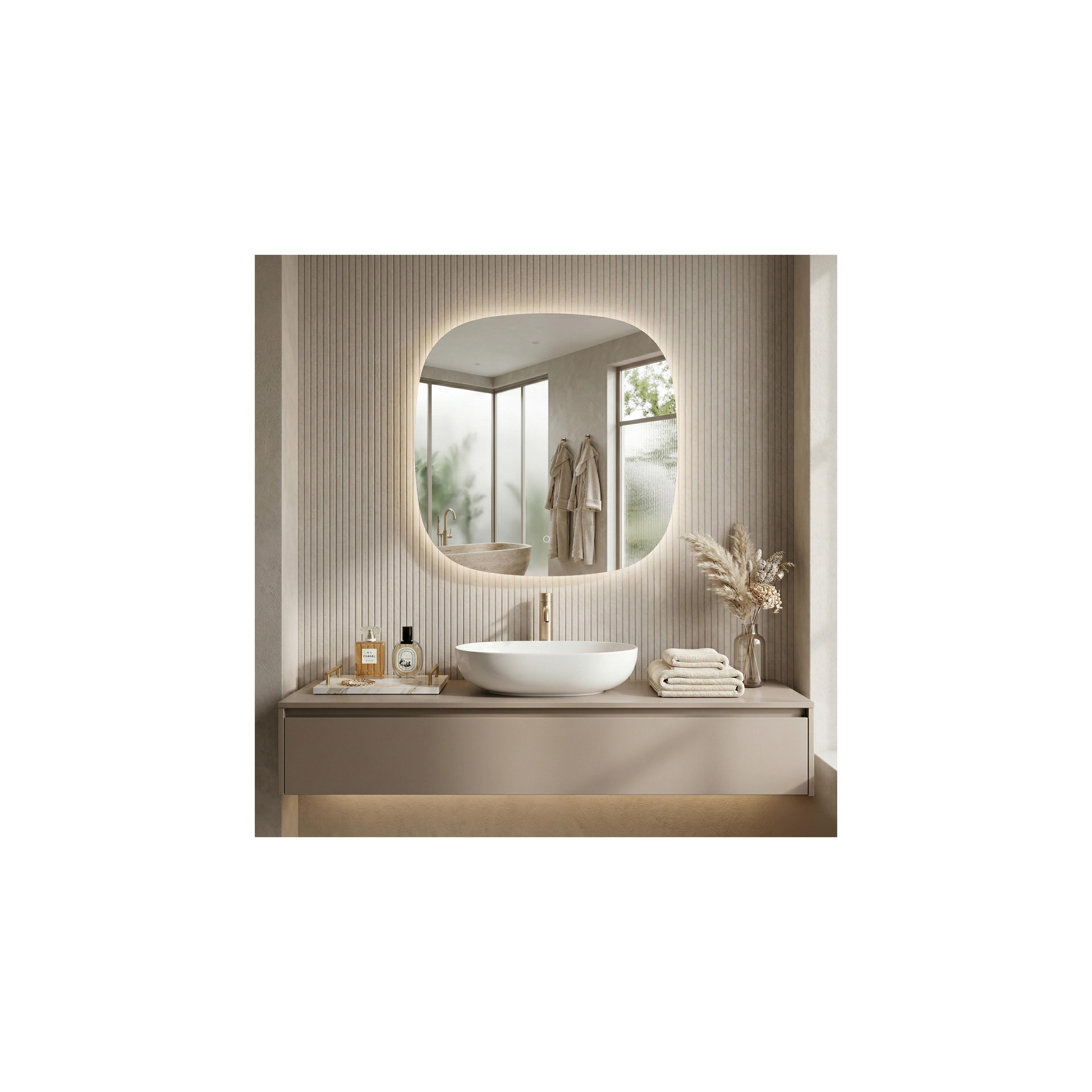 Mirror LED 70x70cm TOP