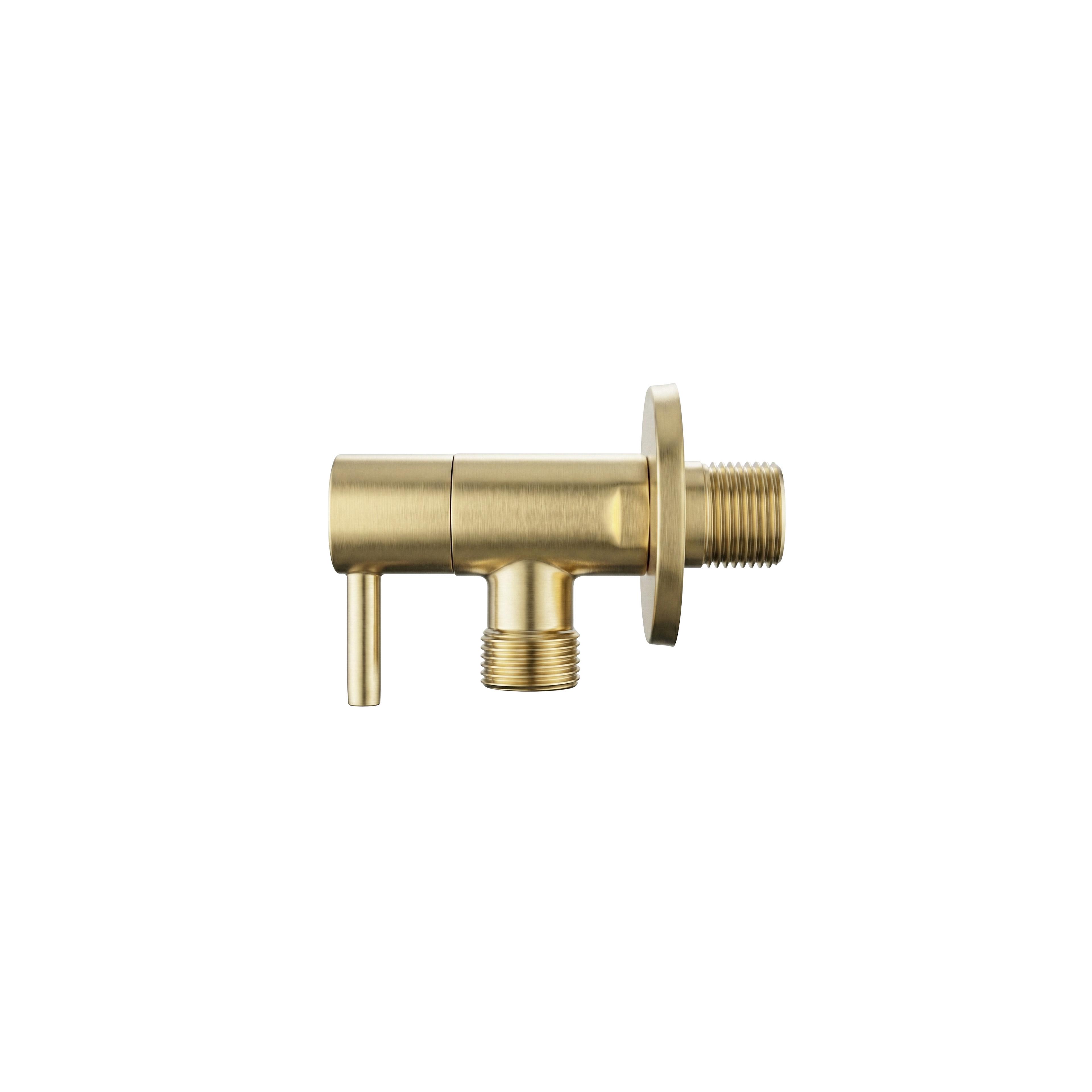 Robinet d’angle 1/2" x 3/8" Brush Gold