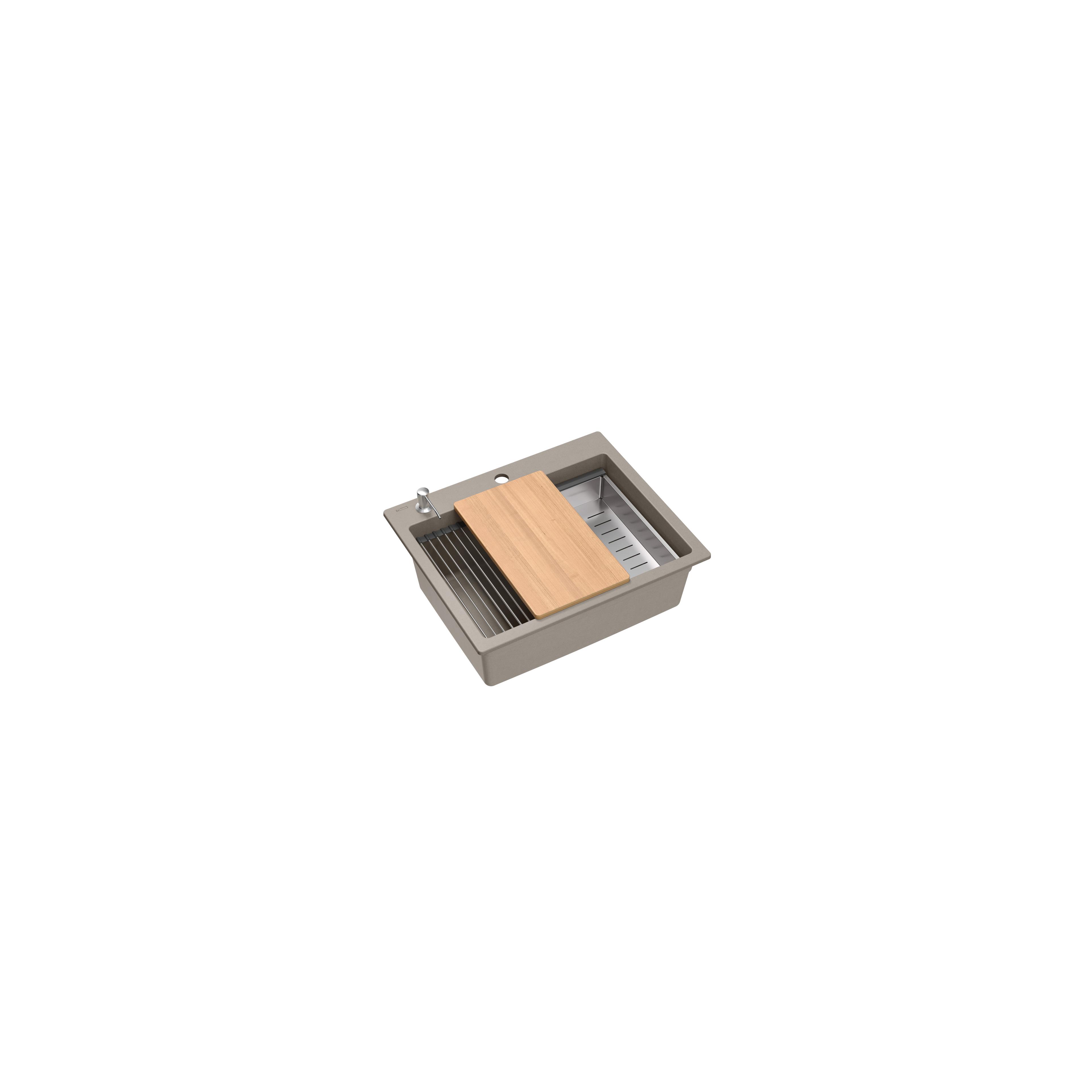 évier en granit KURT 110 WORKSTATION BEIGE