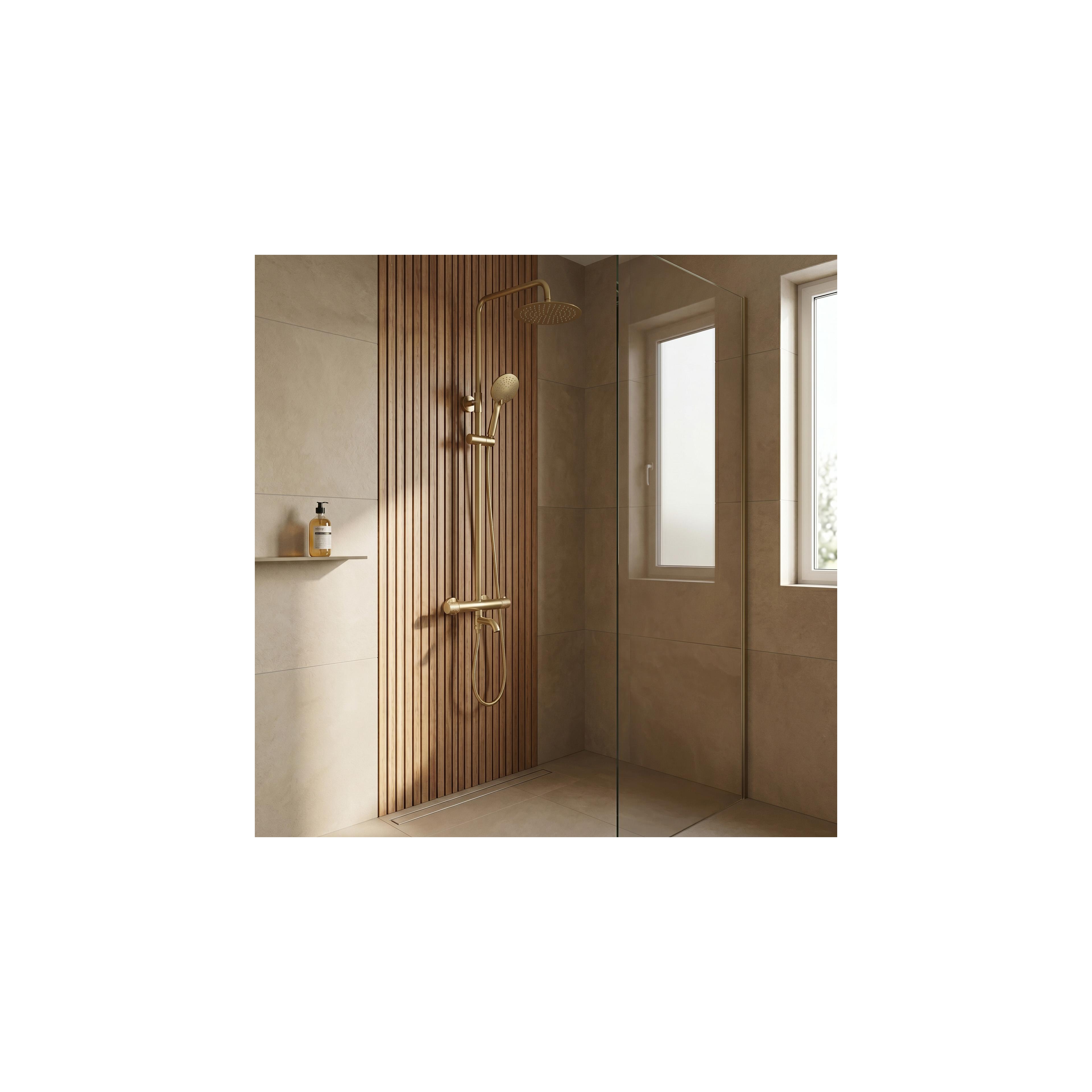 Conjunto de ducha REA Lungo Diamond Gold Brush