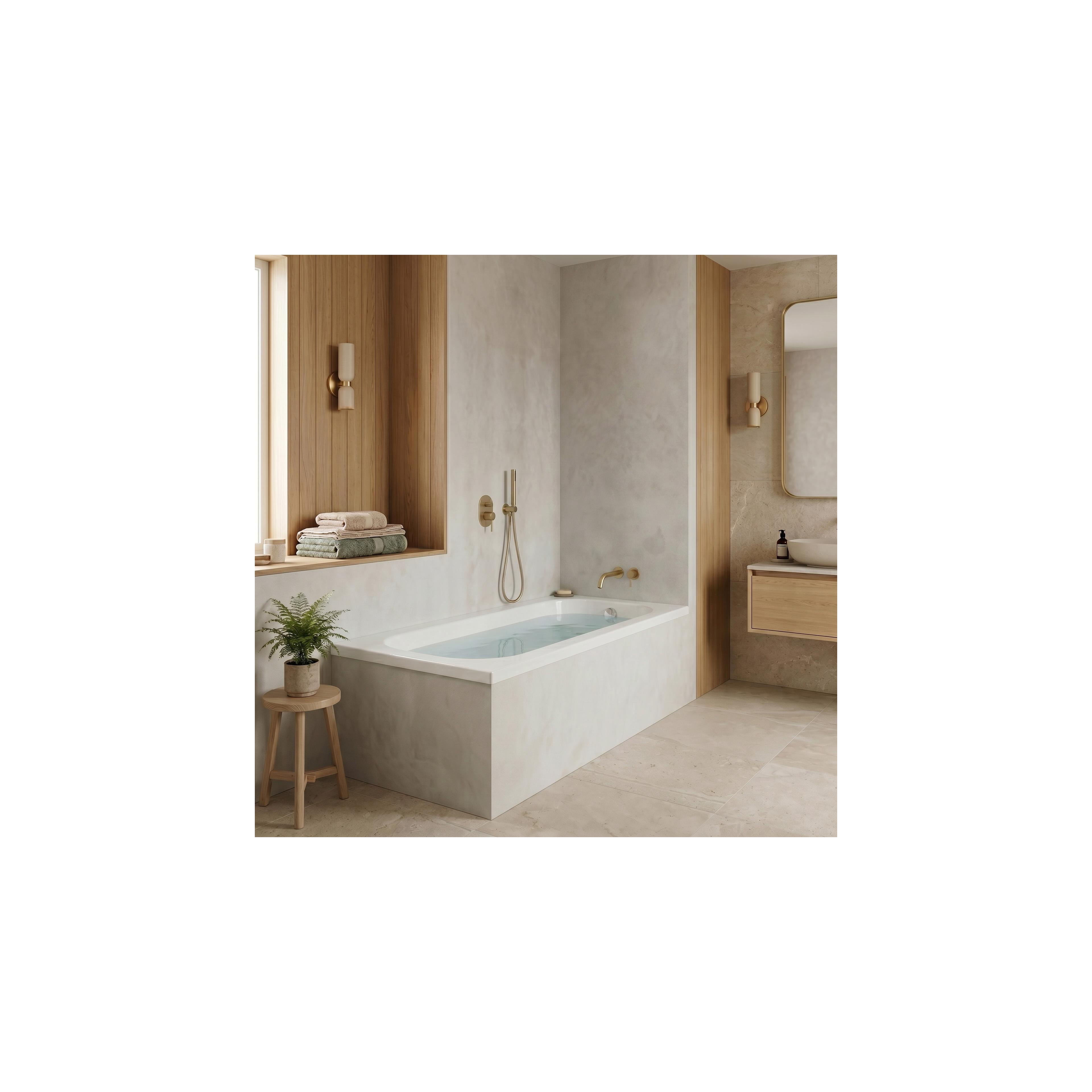 Built-in acrylic bathtub Rea Gloria 130