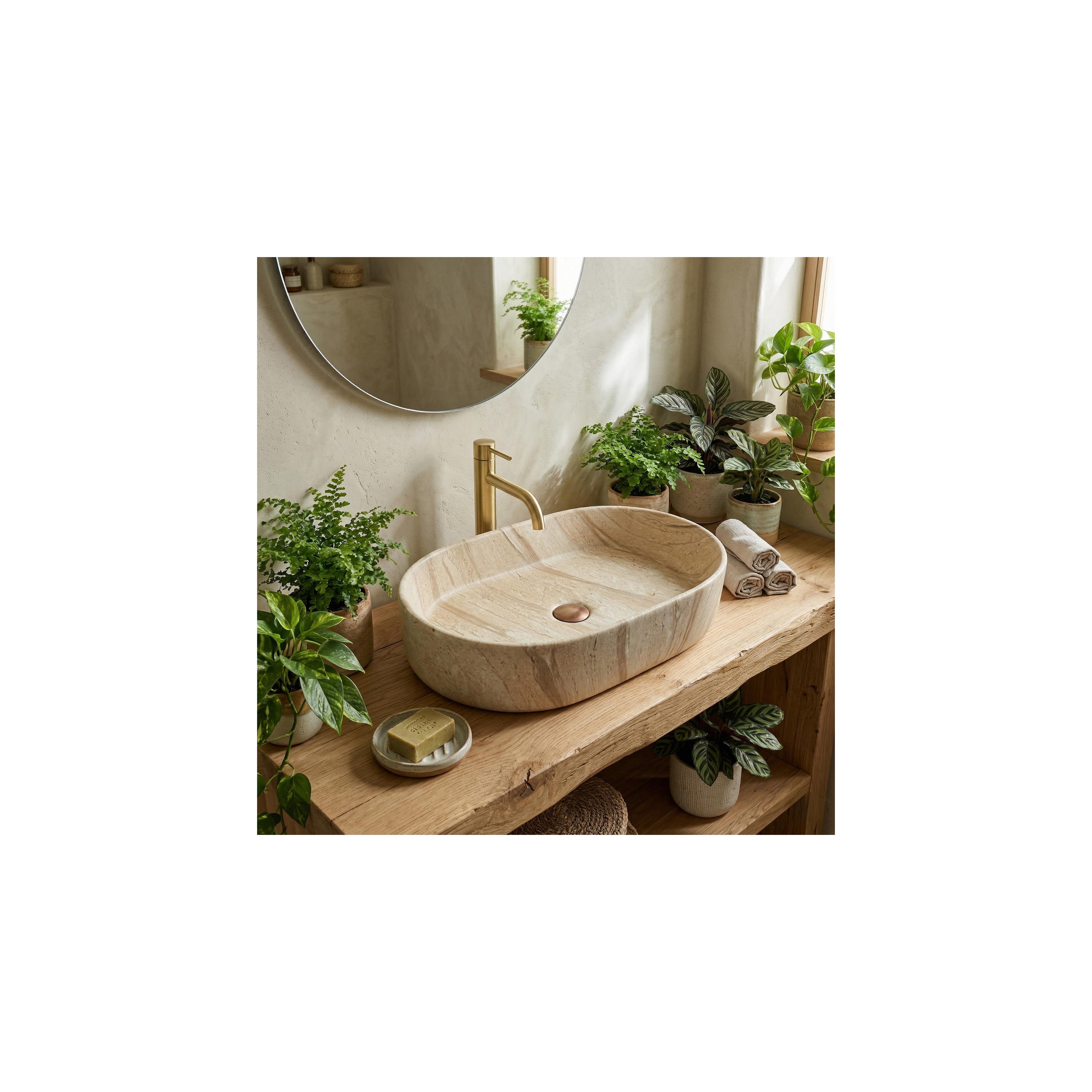 Νιπτήρας  Rea Nadia 60 Sahara, Φινίρισμα Ματ 61 x 38.5  x 12 εκ.