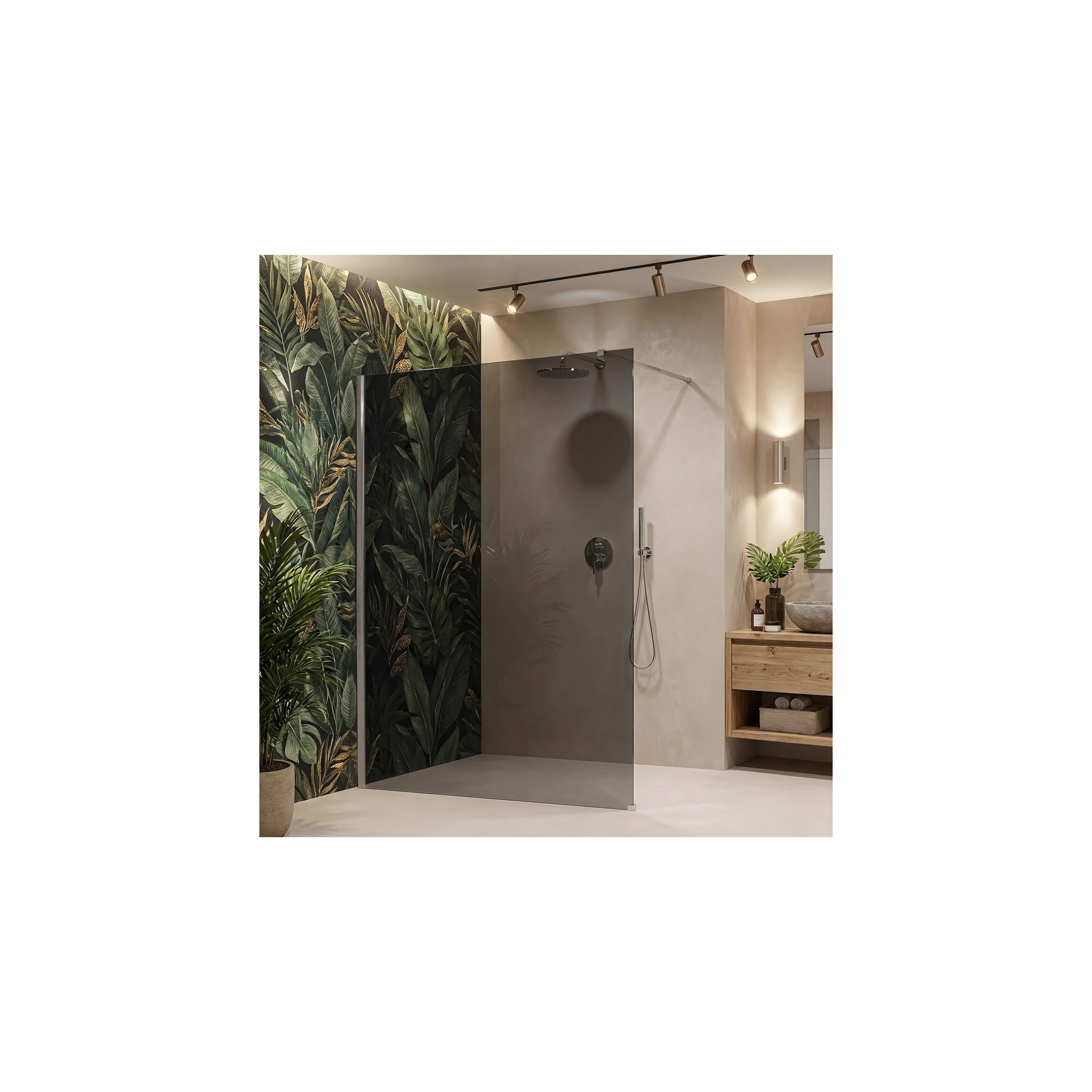 Paroi de douche Rea Flexi Grey / Chrome 140