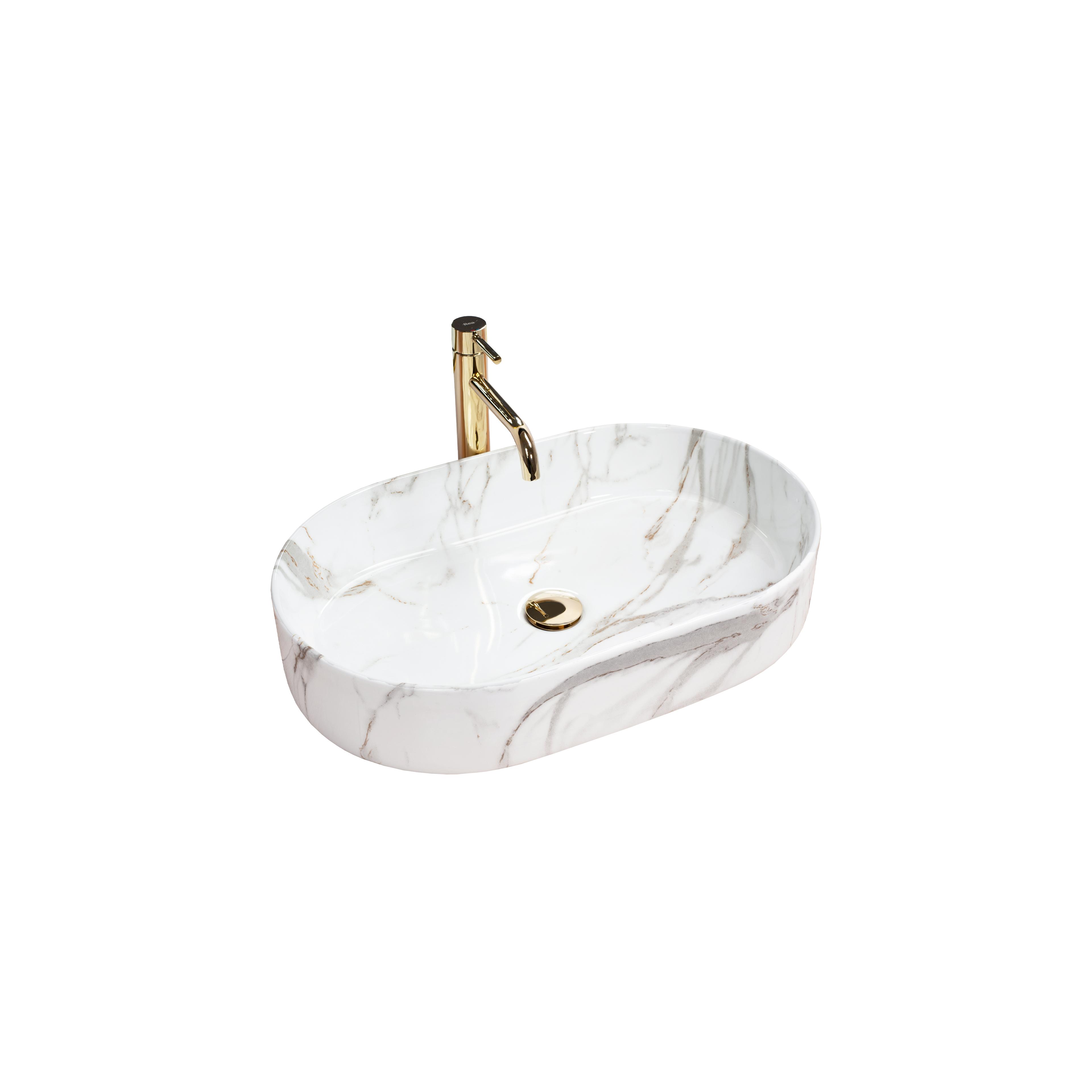 Ceramic Countertop Basin Rea Nadia Shiny Aiax