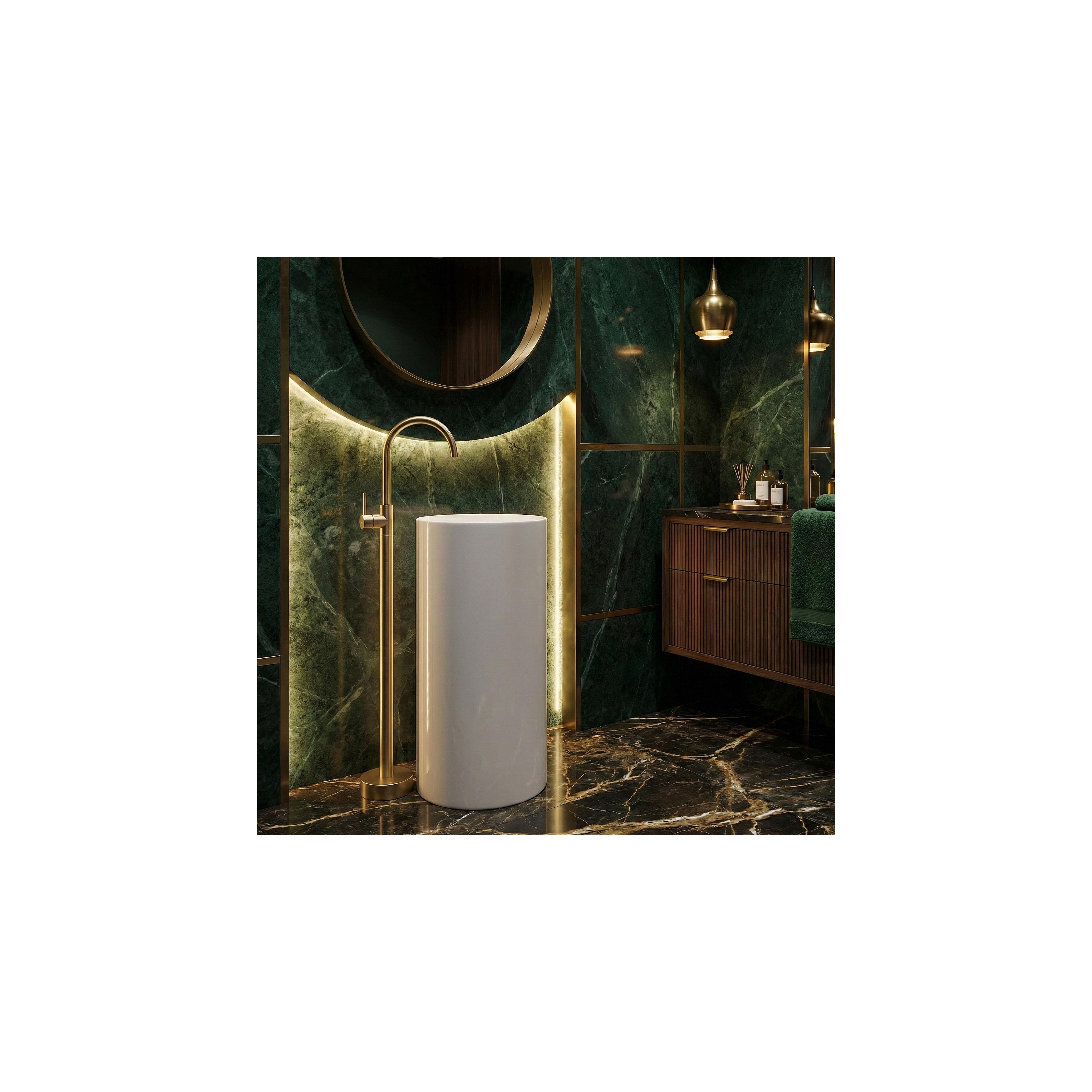 Robinet de lavabo Rea Lungo Brush Gold