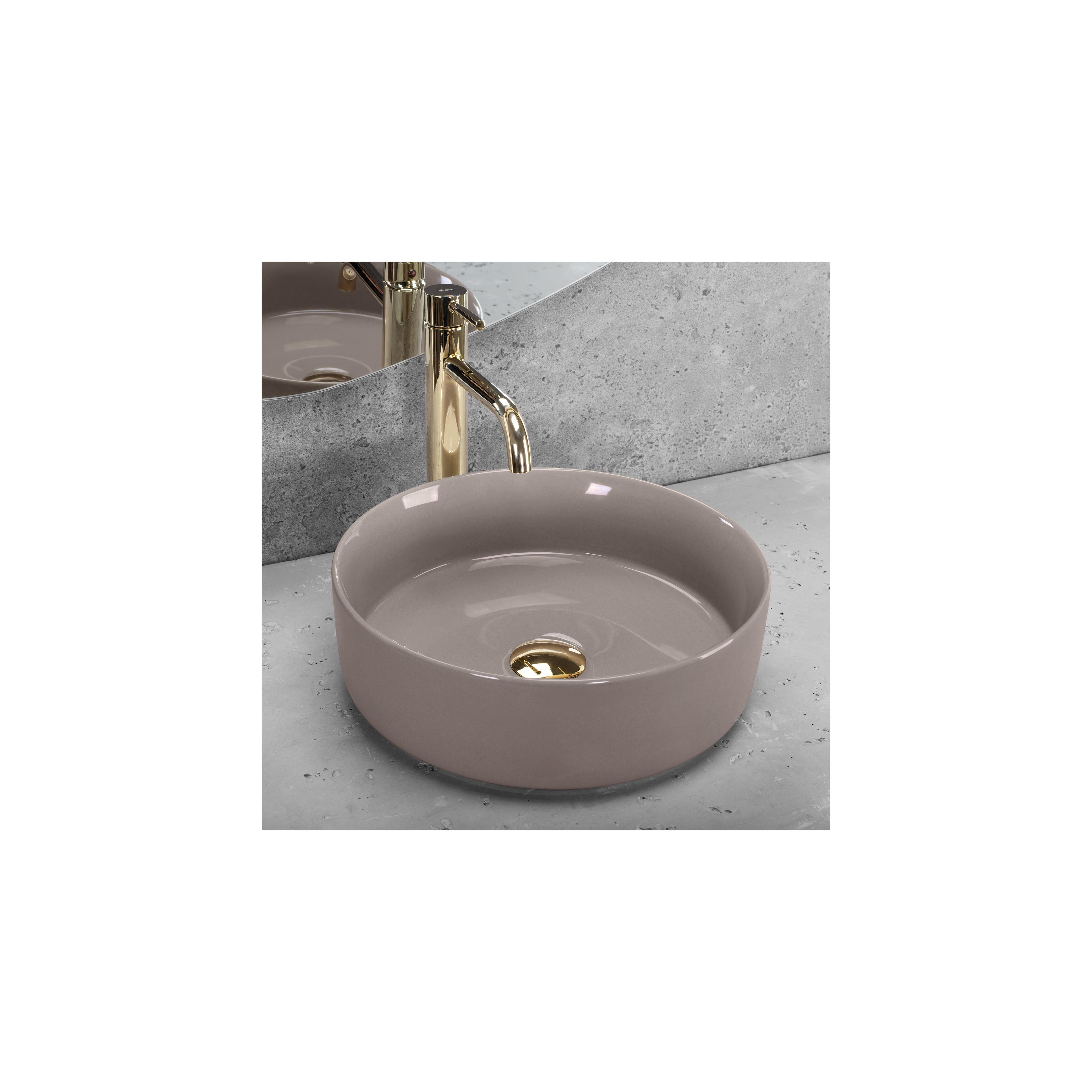 Umywalka nablatowa Rea Sami Beige Shiny