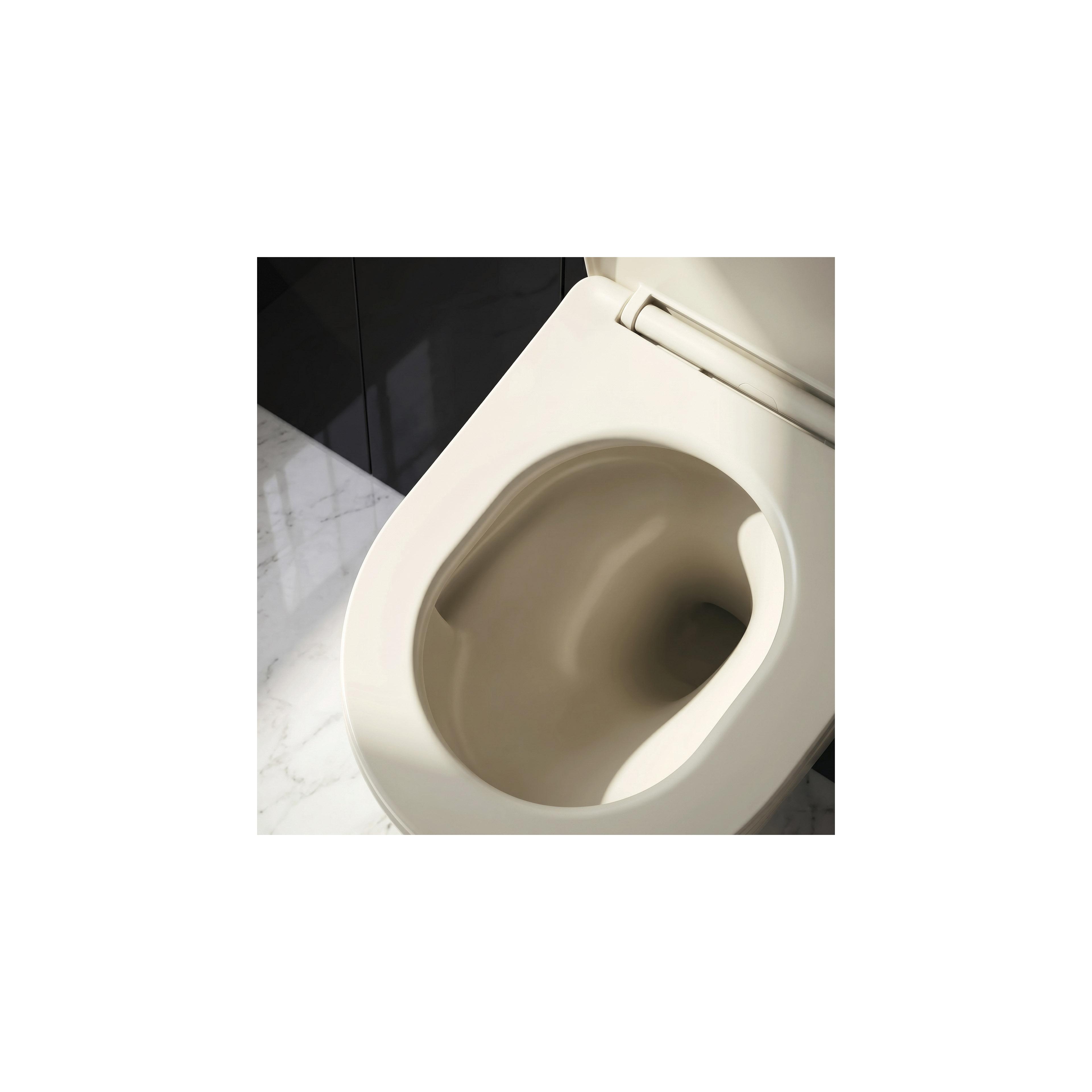 Ensemble WC Suspendu Focus + Lavabo à Poser Rea Focus Creme