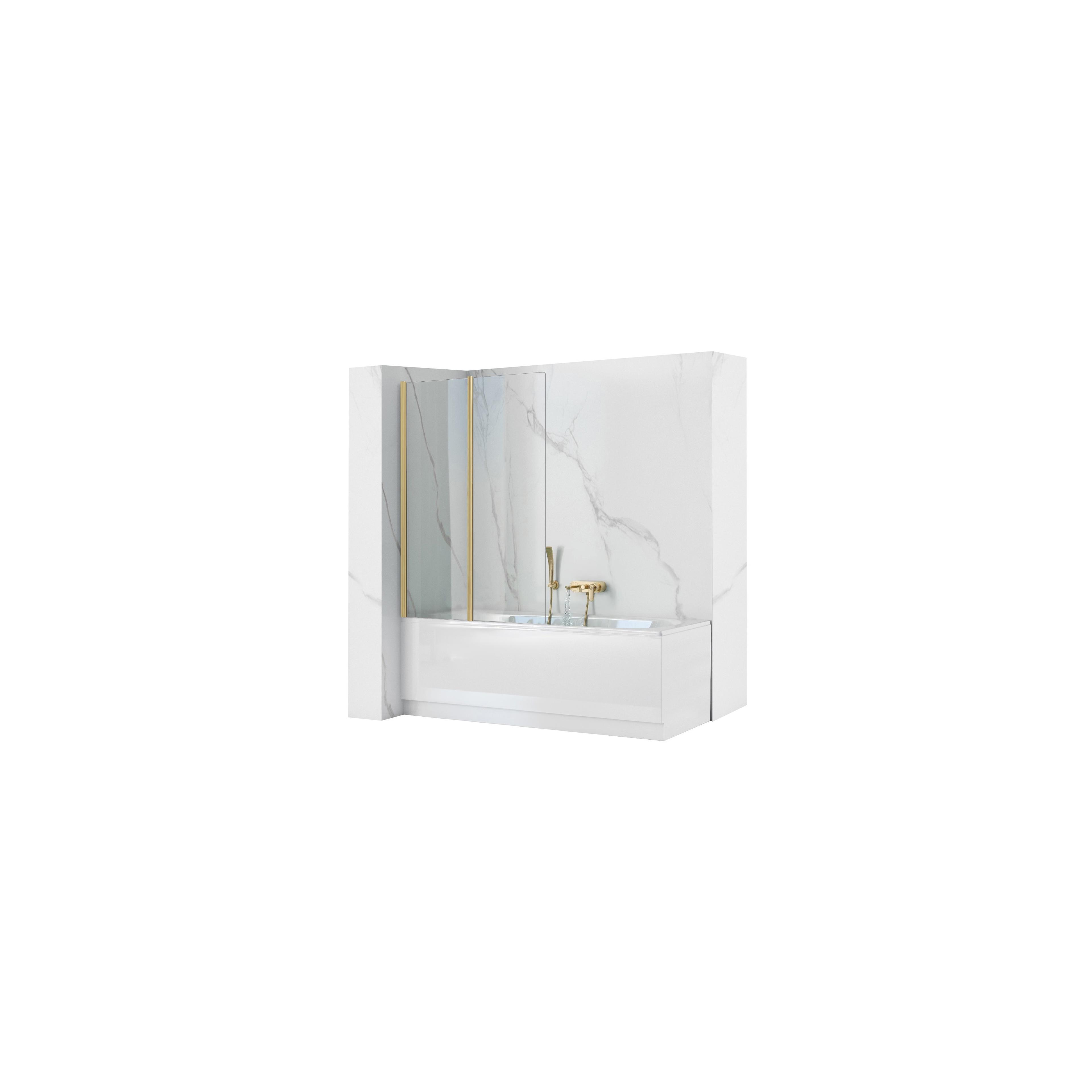 Badewanneaufsatz klappbar Rea Agat-2 100 BRUSH GOLD