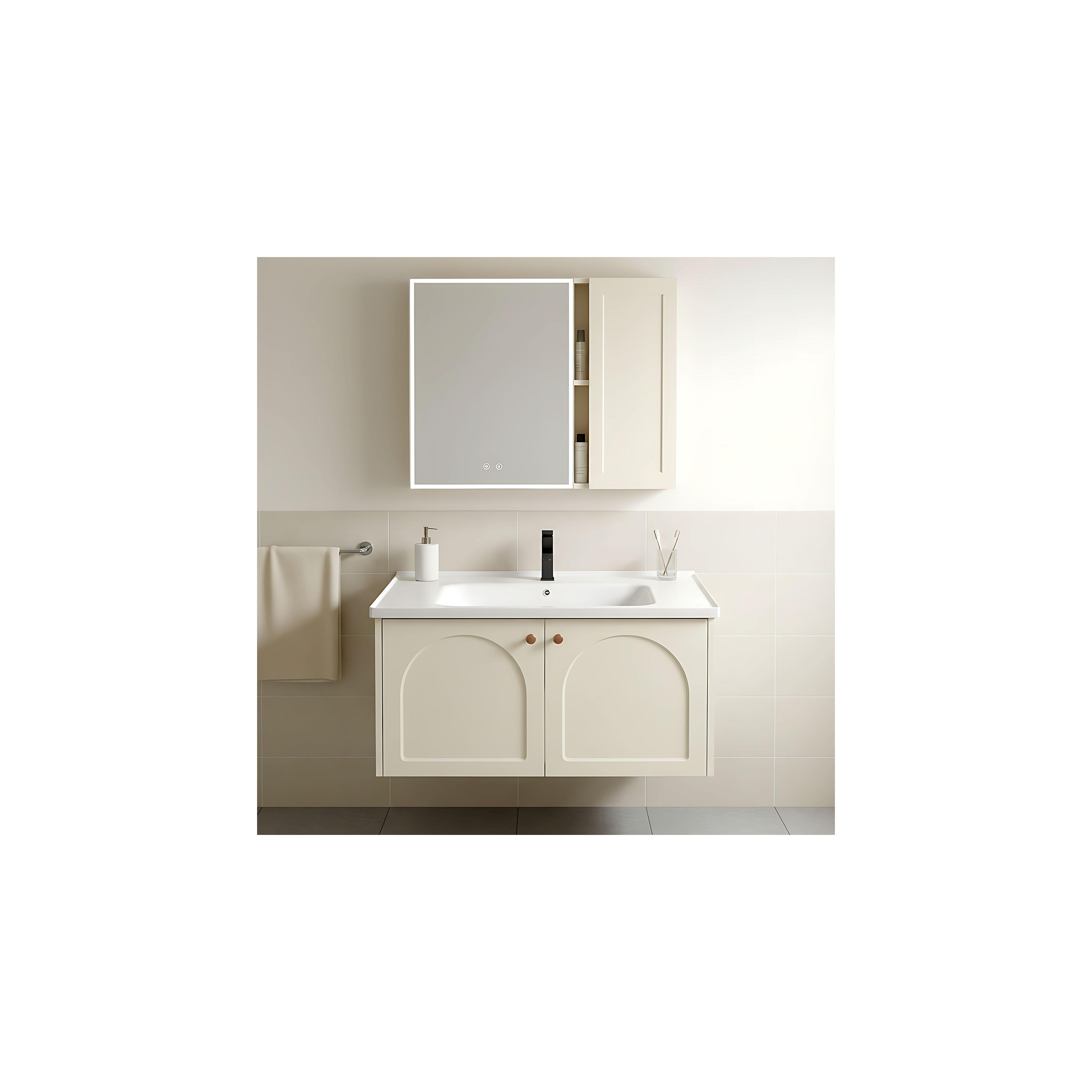 Sada koupelnového nábytku s umyvadlem Denver 80cm Creme