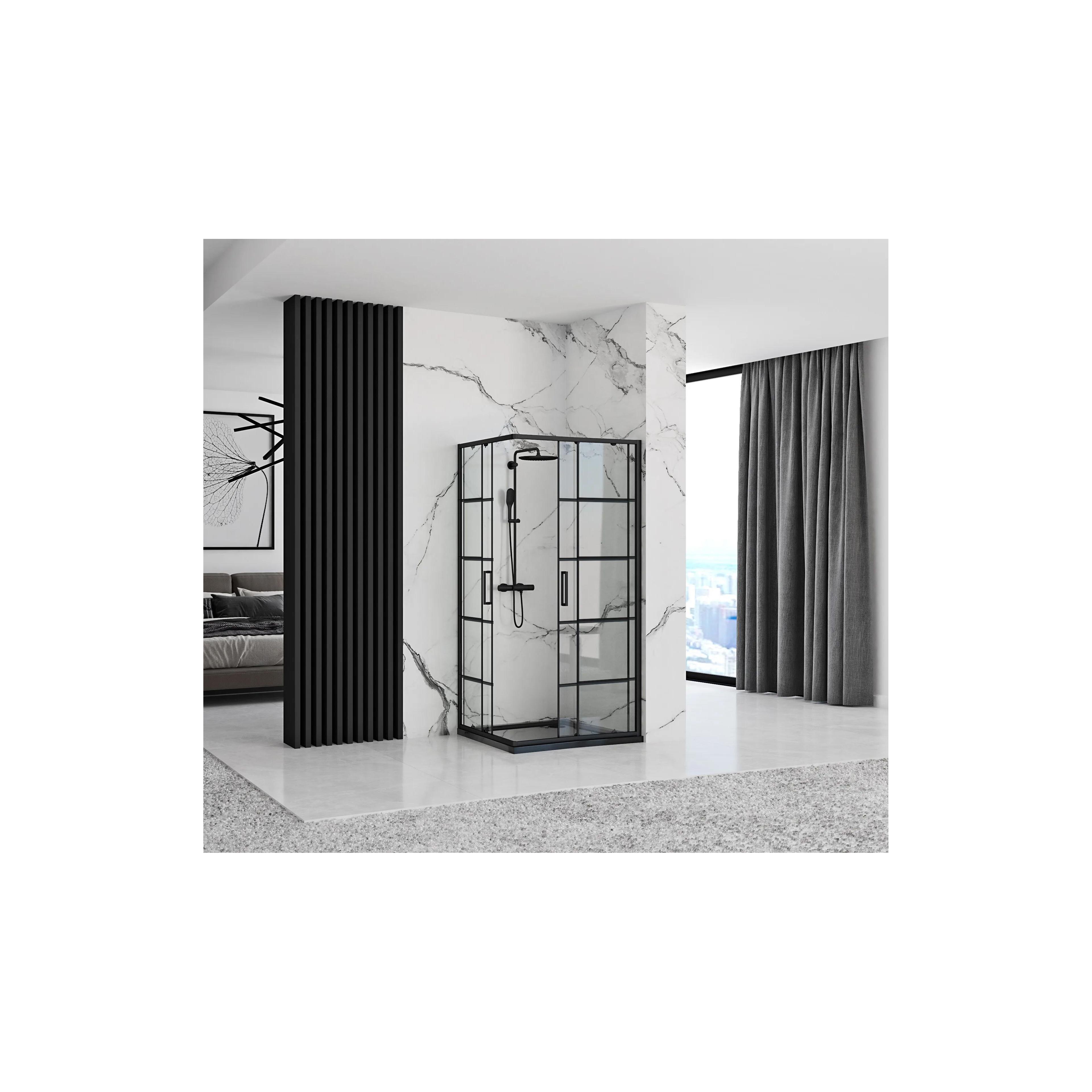 Zuhanykabin Rea Concept Black 80x100