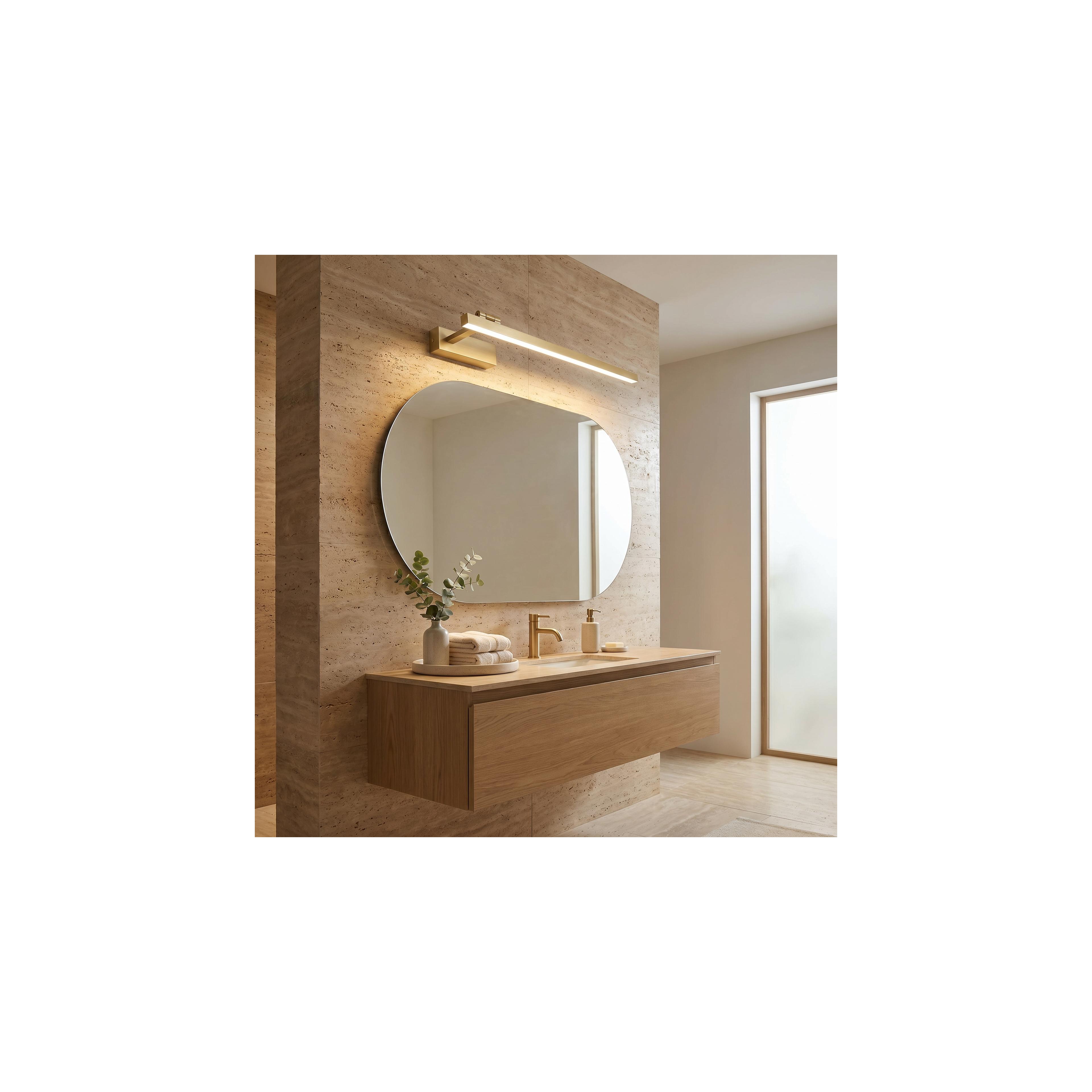Vannitoa seina LED-valgusti SWE032-1W 60cm BRUSH GOLD