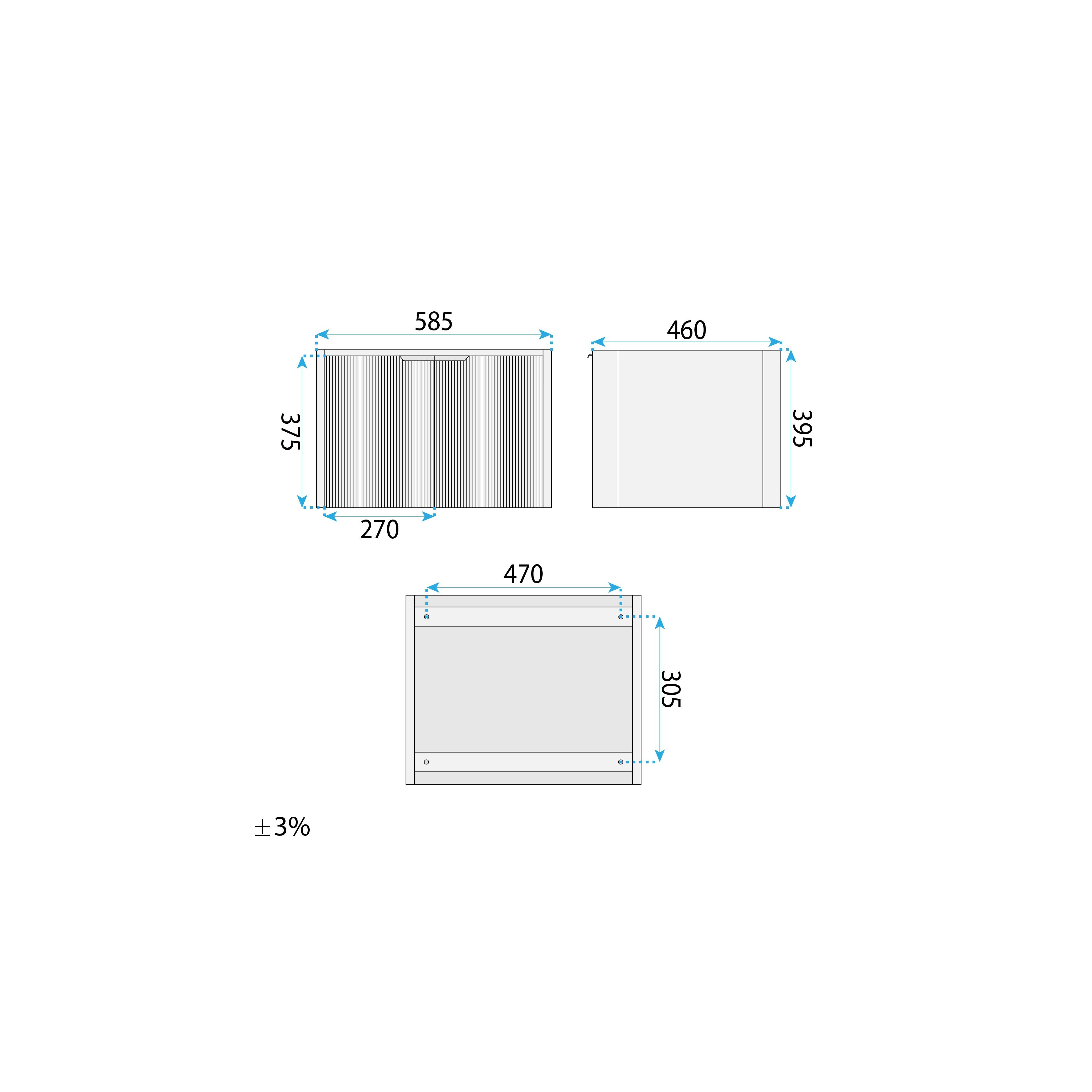 Bathroom furniture set with washbasin Mario 60cm Grey
