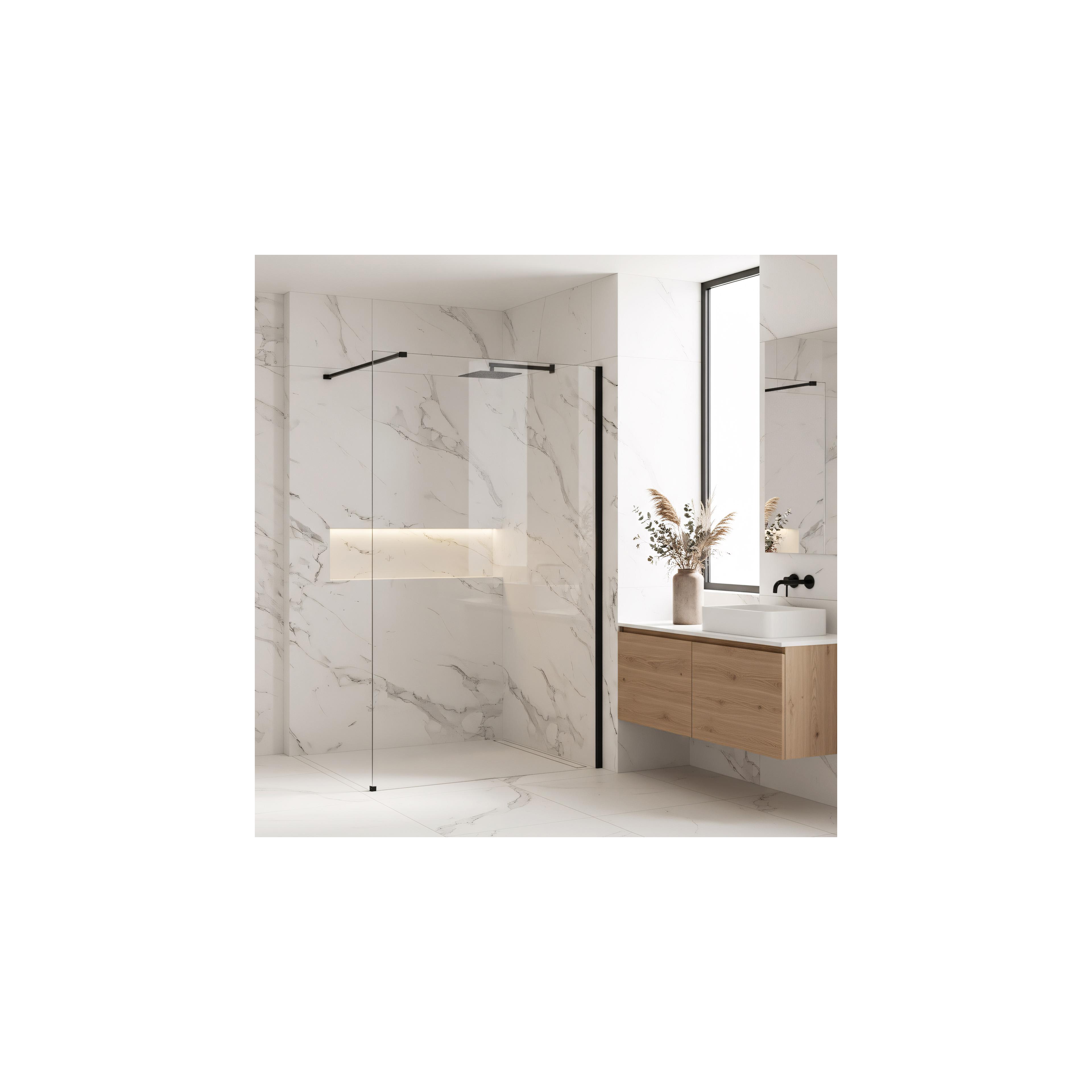 Kabina prysznicowa Walk-In Rea Flexi Transparent / Black 120